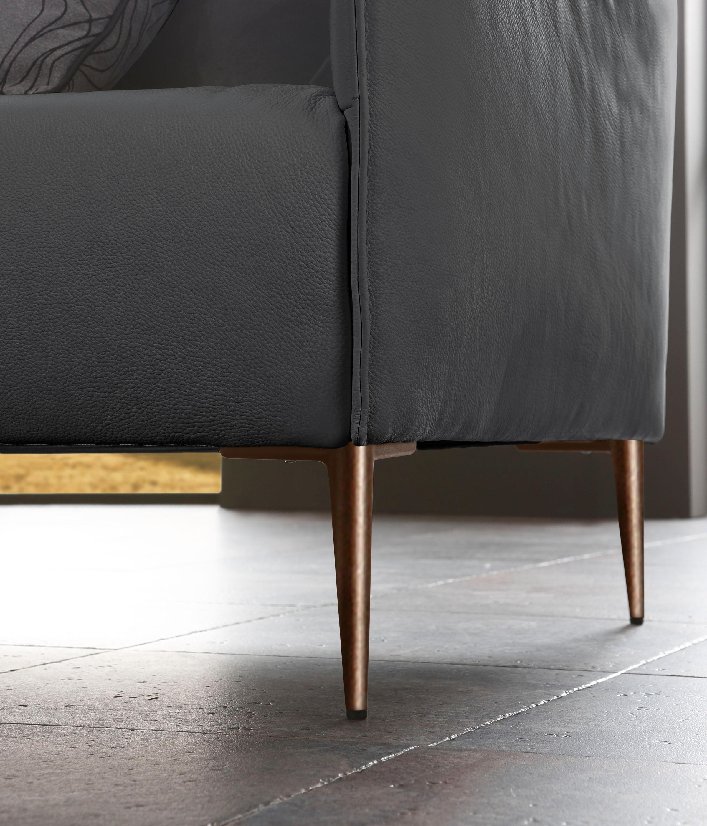 W.SCHILLIG Cocktailsessel »sally« mit Metallfüßen in Bronze pulverbeschichtet