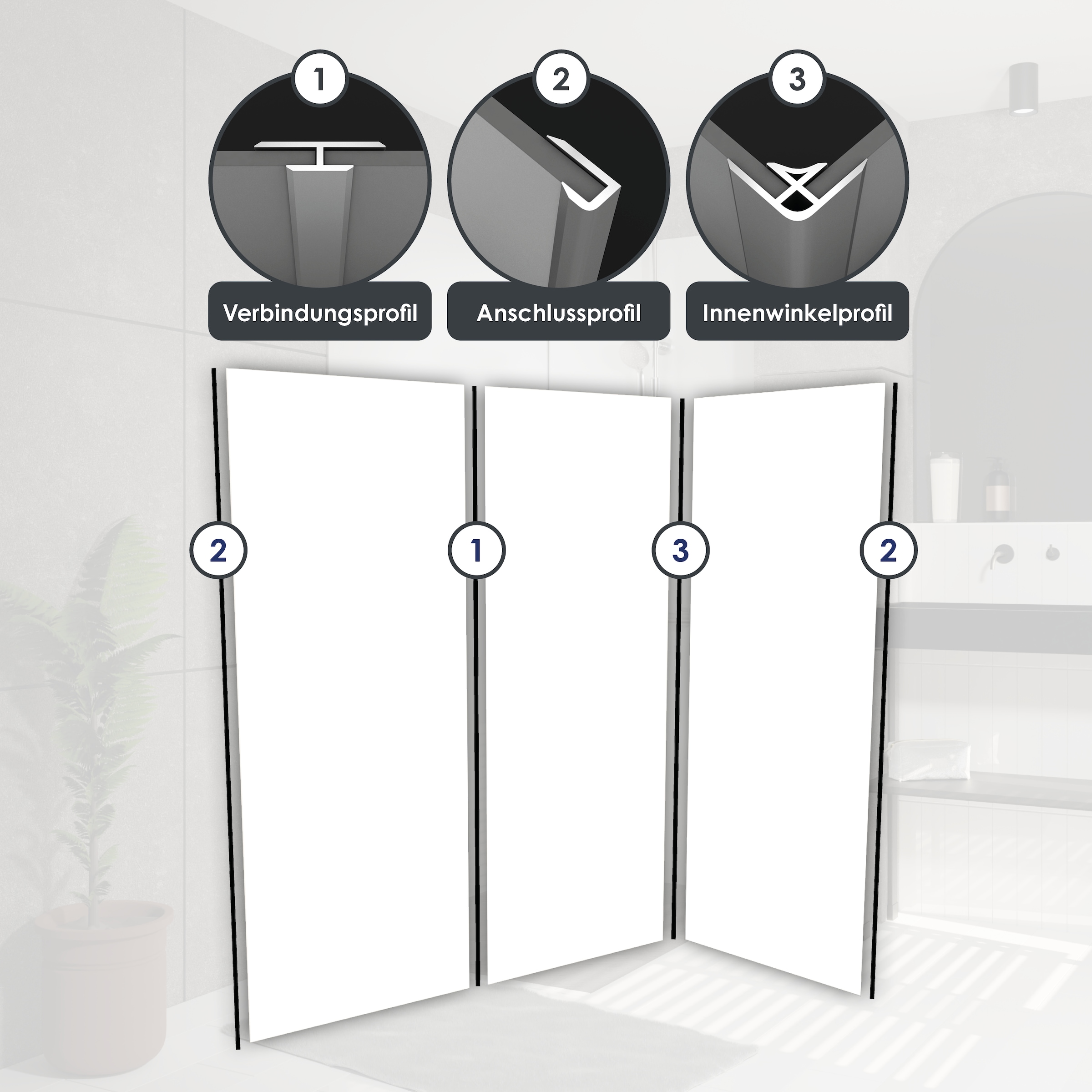 Marwell Duschrückwand »Urbanox« 1 Paneel: 90 x 210 cm