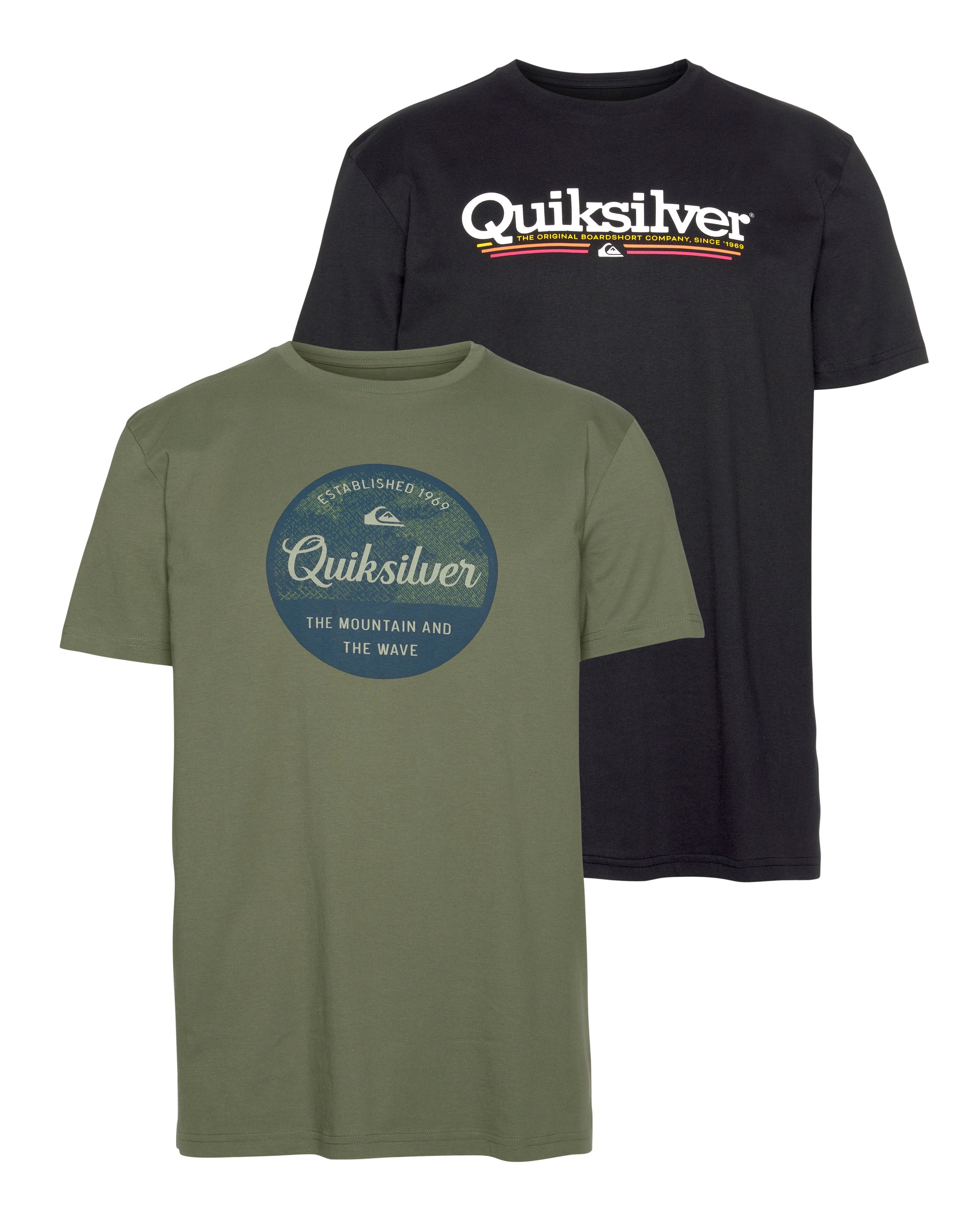 Quiksilver T-Shirt »Herren Doppelpack«, (Packung, 2 tlg., 2er-Pack) kaufen