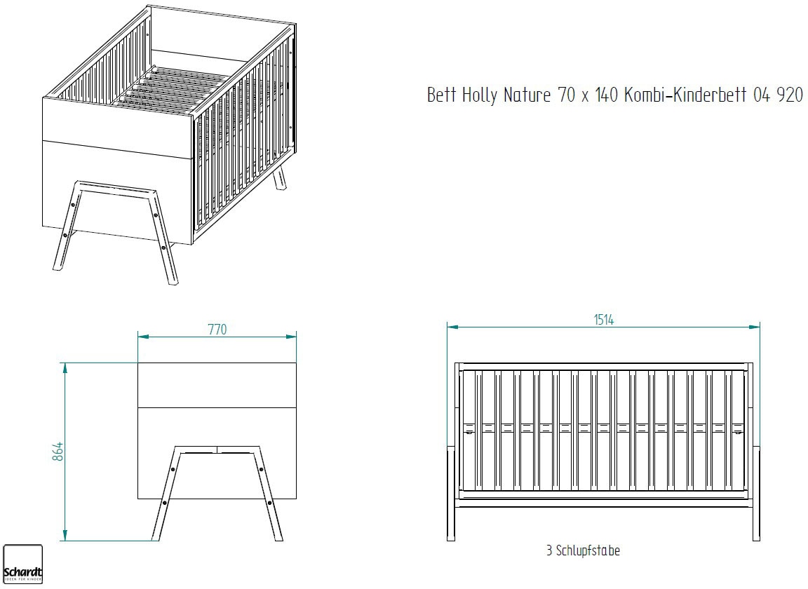 Schardt Babybett »Holly Nature«, Made in Germany bei ♕