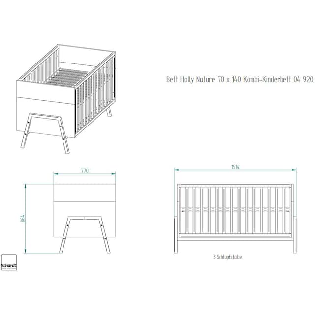 Schardt Babybett »Holly Nature«, Made in Germany bei ♕