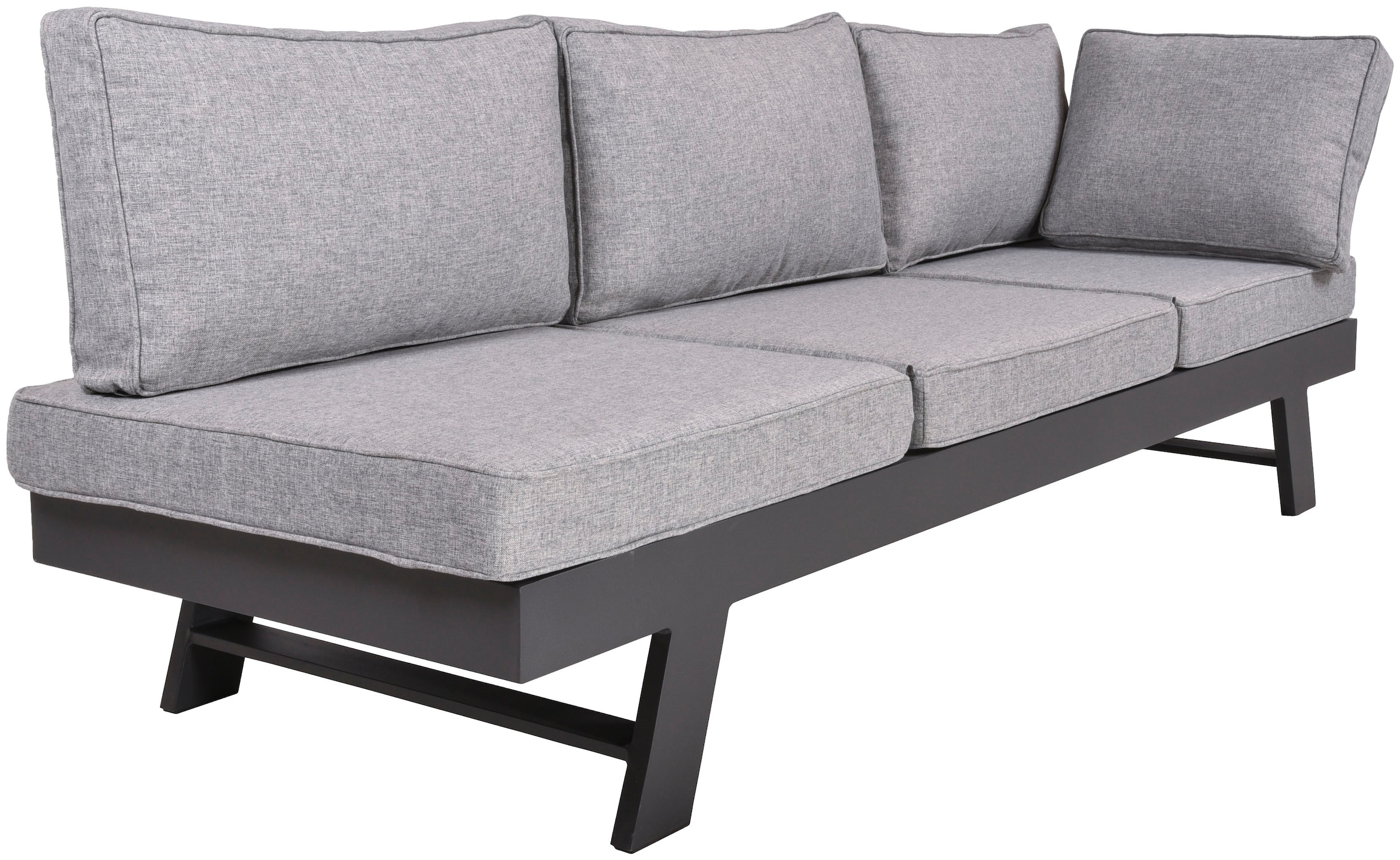 Garden Pleasure Gartenlounge-Set »DONNA«, (1x Eckbank, 1 Tisch/Hocker), inkl. Auflagen
