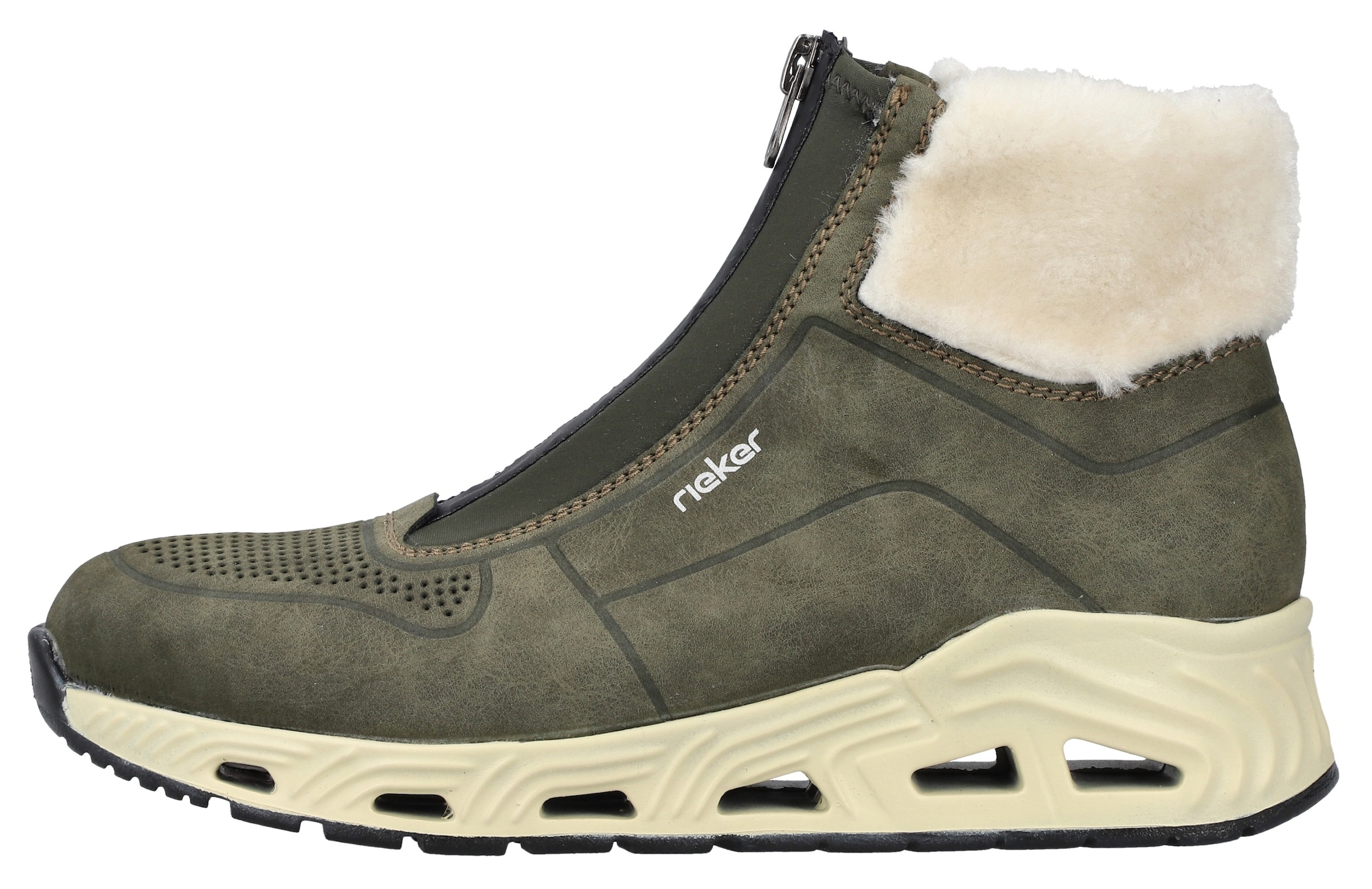 Rieker Sneaker, Freizeitschuh, Schlupfboots mit Vorder-Reißverschluss