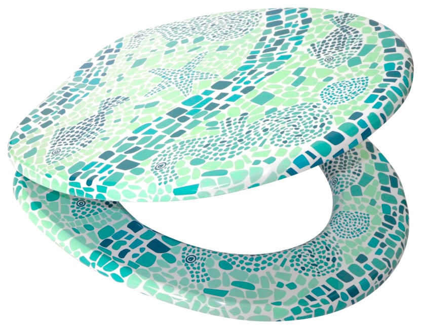 Sanilo WC-Sitz »Mosaic World Green« mit Absenkautomatik