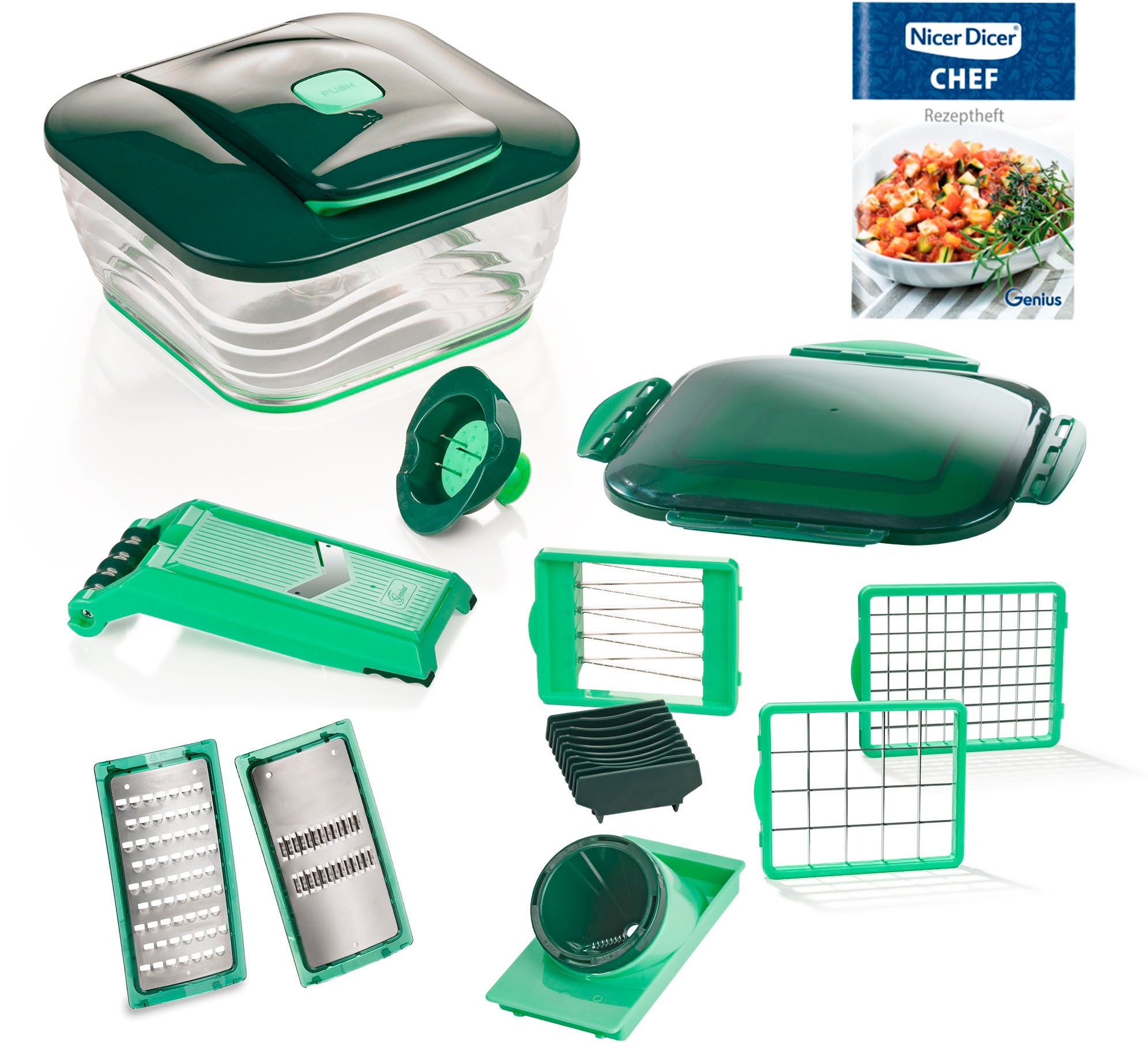 Zerkleinerer »Nicer Dicer Chef inkl. Julienne-Reib-Einsatz, Set 16-tlg.«, Nicer Dicer...