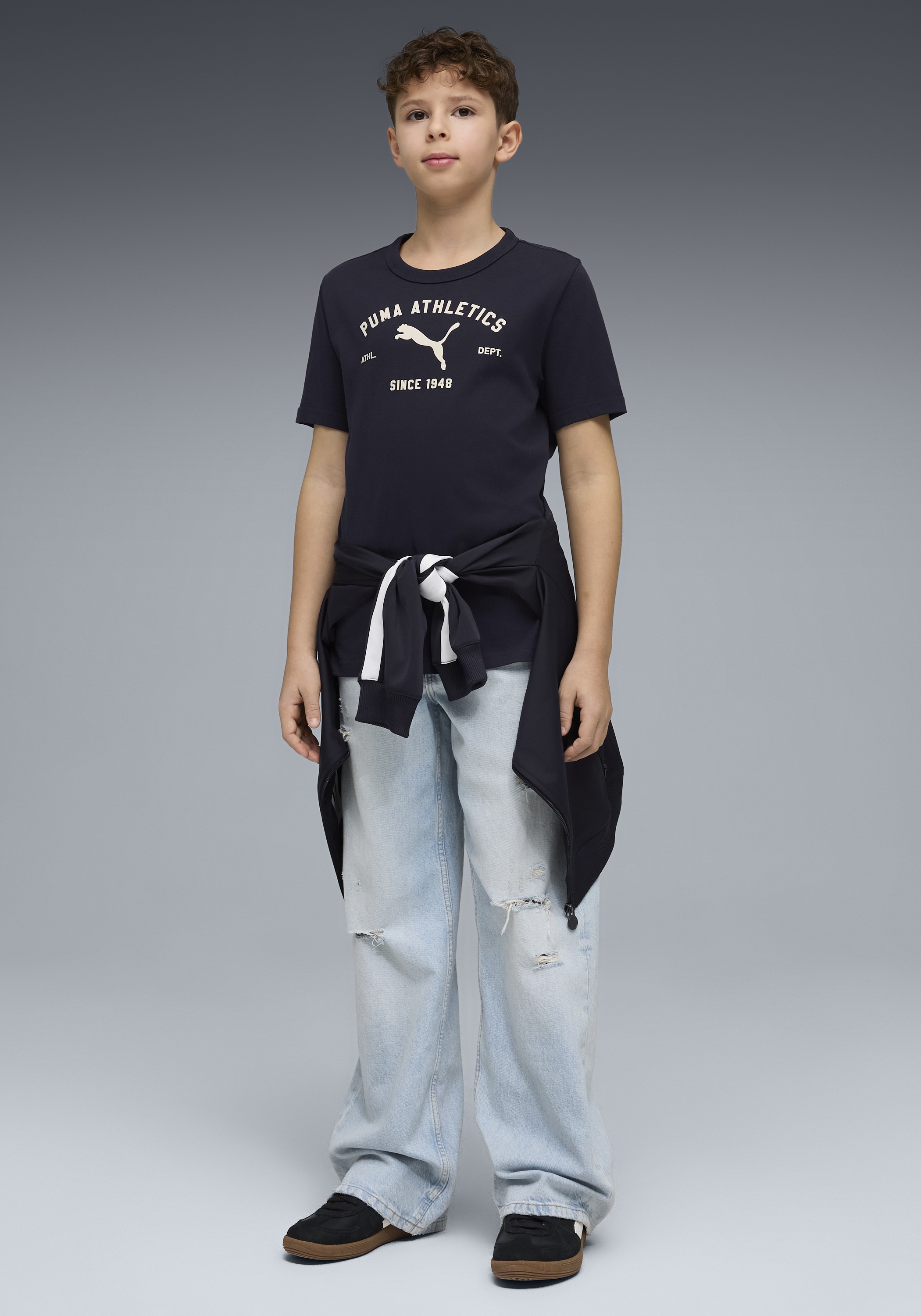 PUMA T-Shirt »CLASS GRAPHIC TEE B« Regular Fit, Kurzarm, Rundhalsausschnitt, für Jugendliche