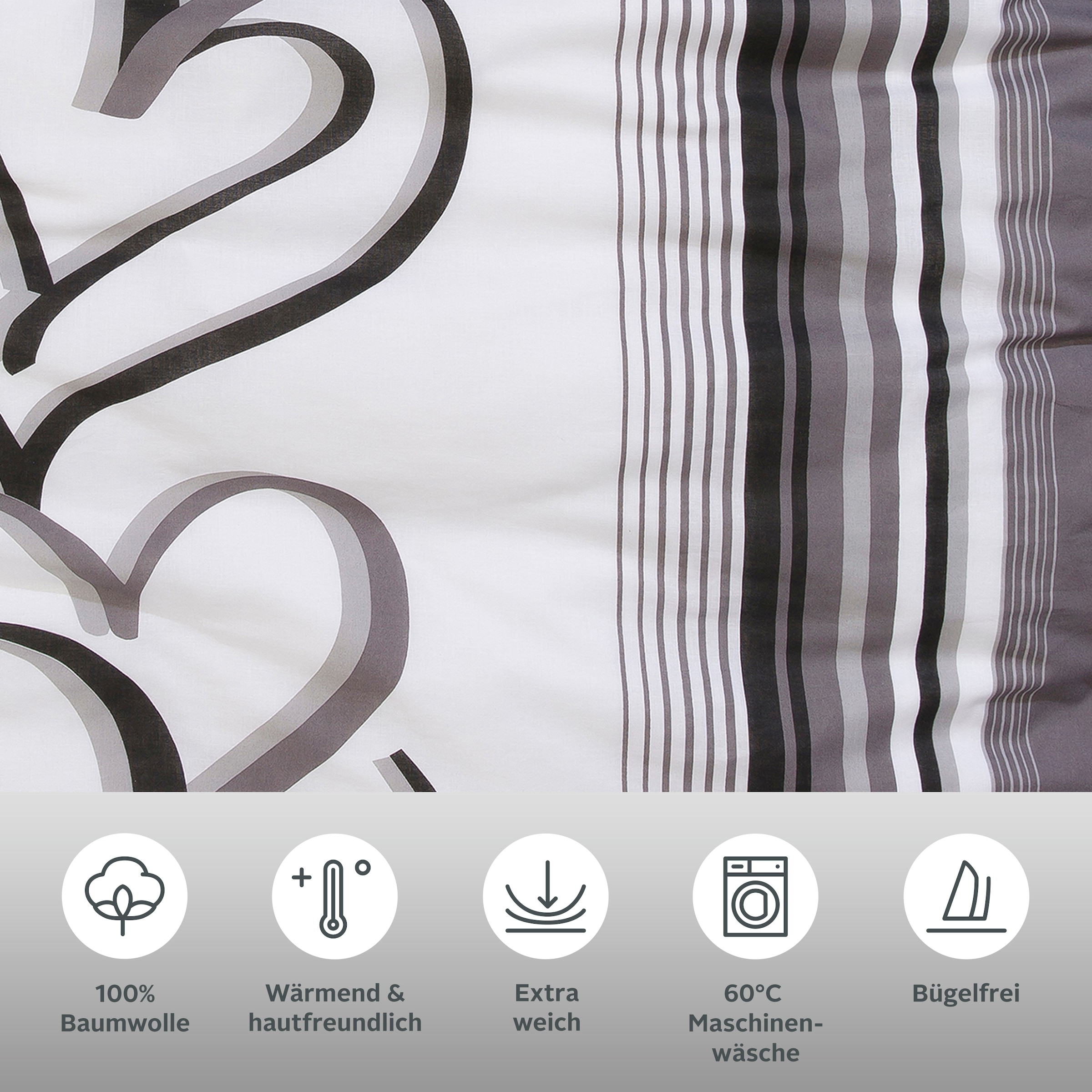 OTTO home Bettwäsche »Area in Gr. 135x200 oder 155x220 cm« 2 Bettwäsche in verschiedenen Qualitäten