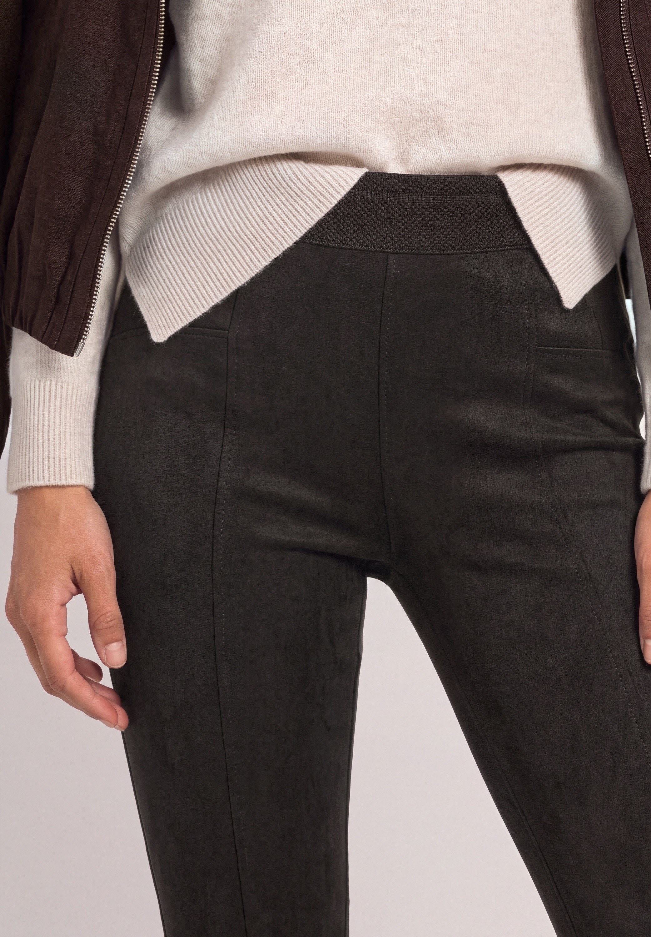 STREET ONE Stoffhose »Style Hope«  Skinny Leg Hose aus Velours