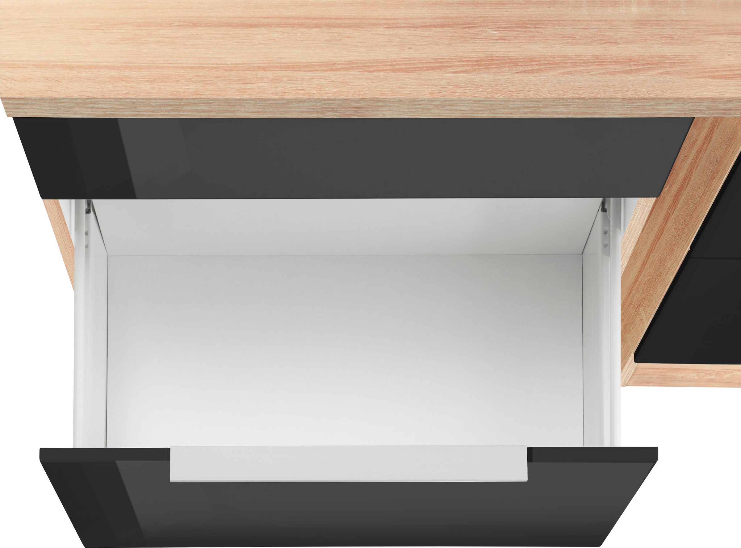 KOCHSTATION Küchenzeile »KS-Brindisi Breite 330 cm«, wahlweise mit E-Geräten und Induktion, mit MDF-Fronten und Regal