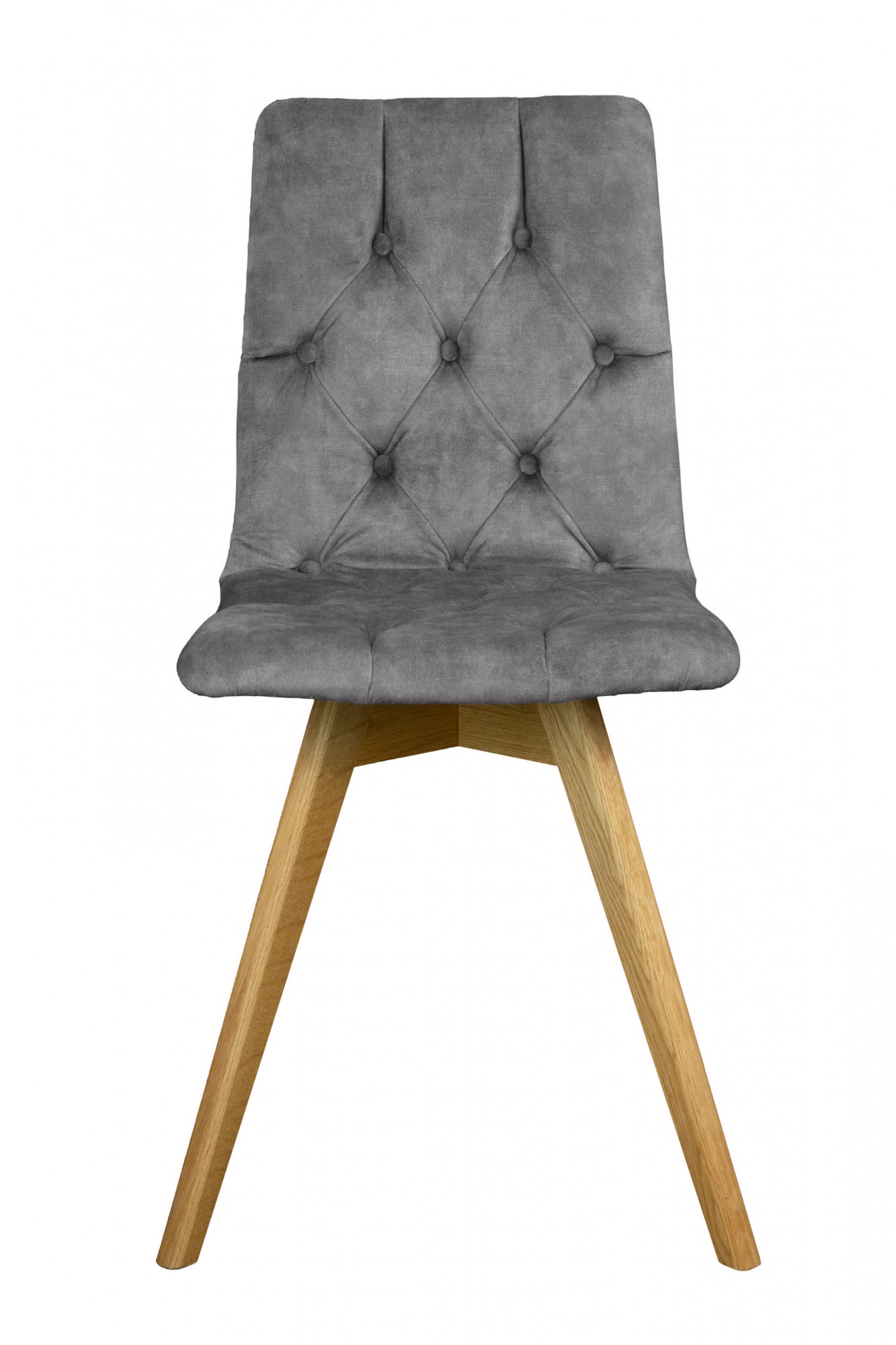 andas Esszimmerstuhl »Rania«, (Set), 2 St., Samtvelours, Massivholzgestell, mit Knopfheftung