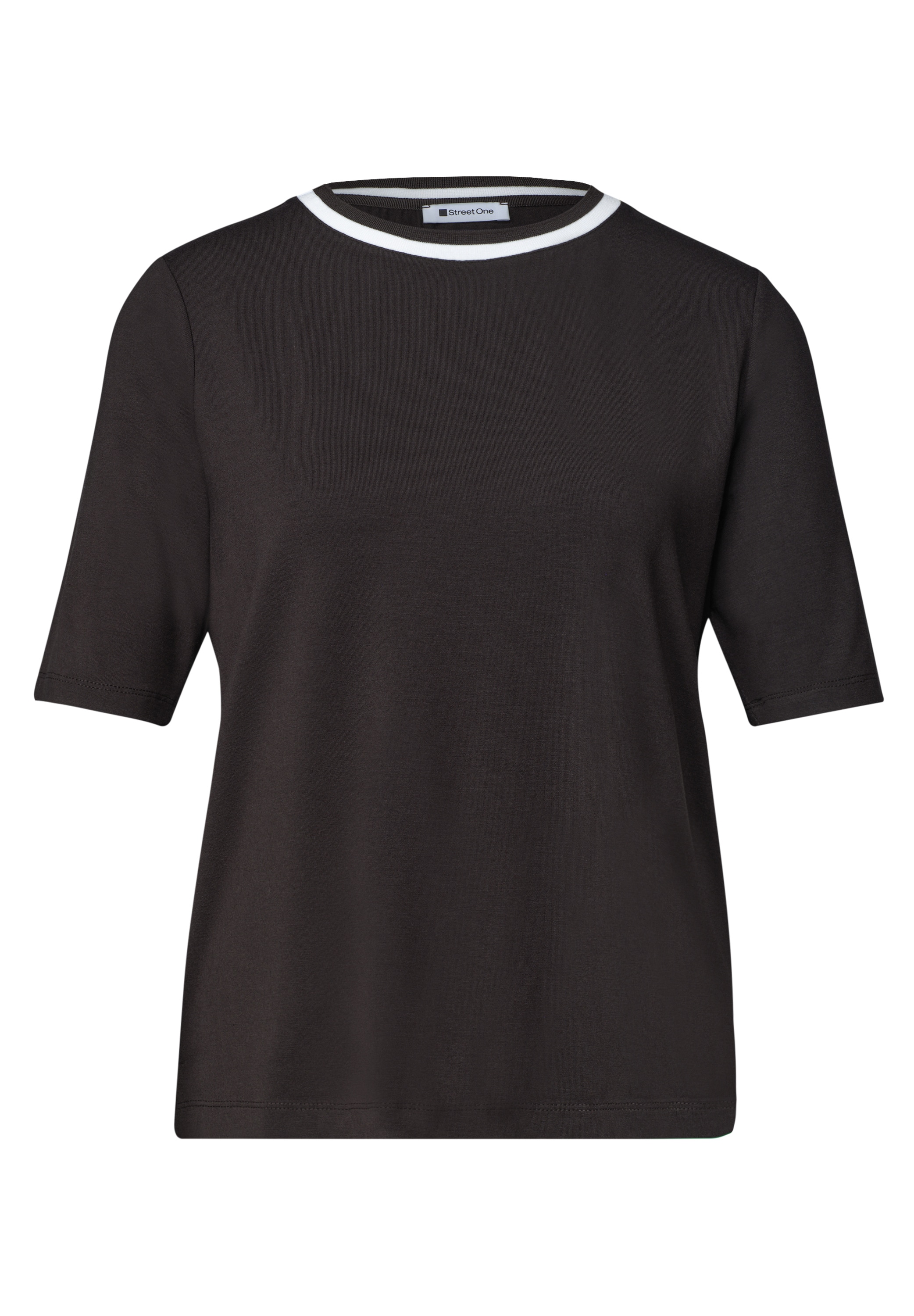 STREET ONE Kurzarmshirt Sommershirt mit Kontrastdetails