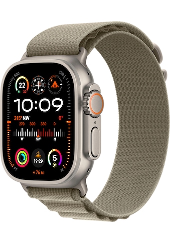 Smartwatch »Watch Ultra 2 GPS 49 mm + Cellular Titanium M«, (Watch OS 10 Alpine Loop)