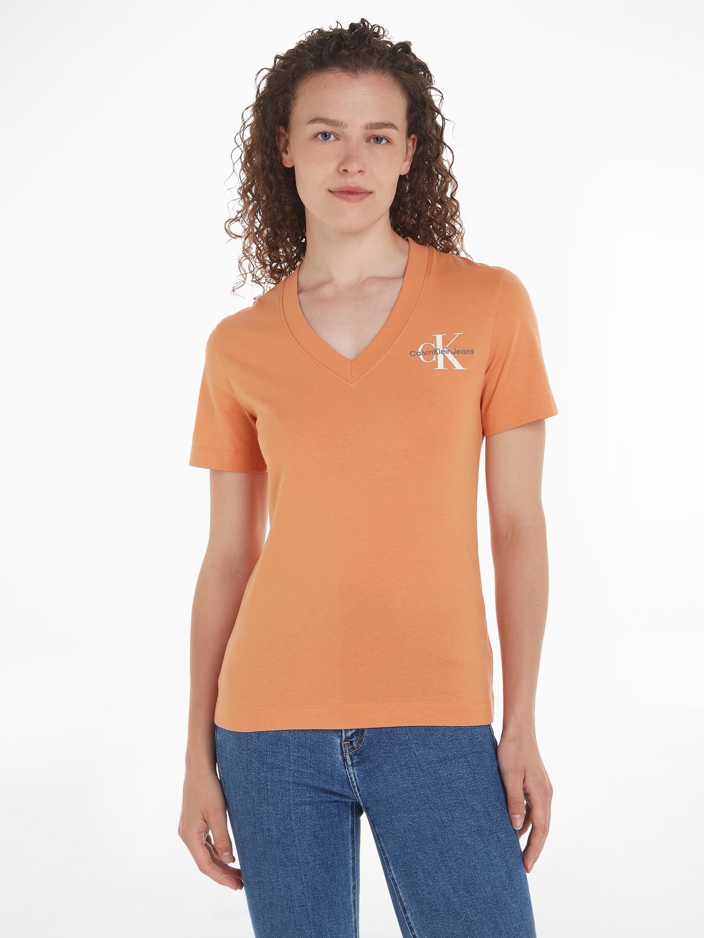 V-Shirt »MONOLOGO SLIM V-NECK TEE«, mit Logodruck