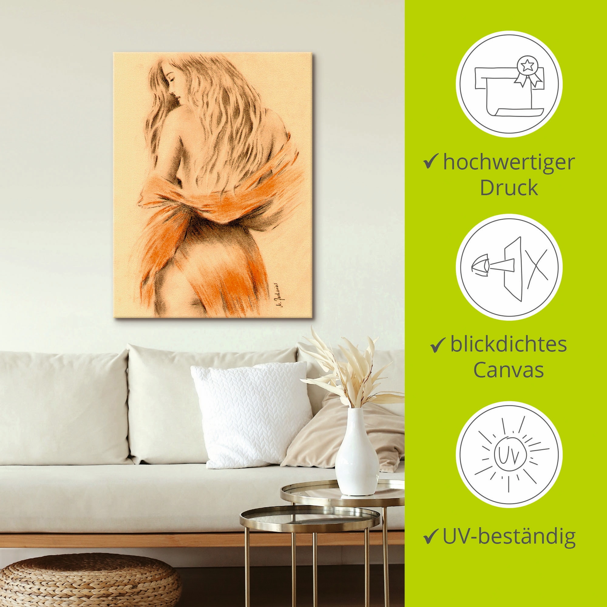 Artland Leinwandbild »Traumgirl« Frau 1 Stk. tlg. auf Holzrahmen gespannt