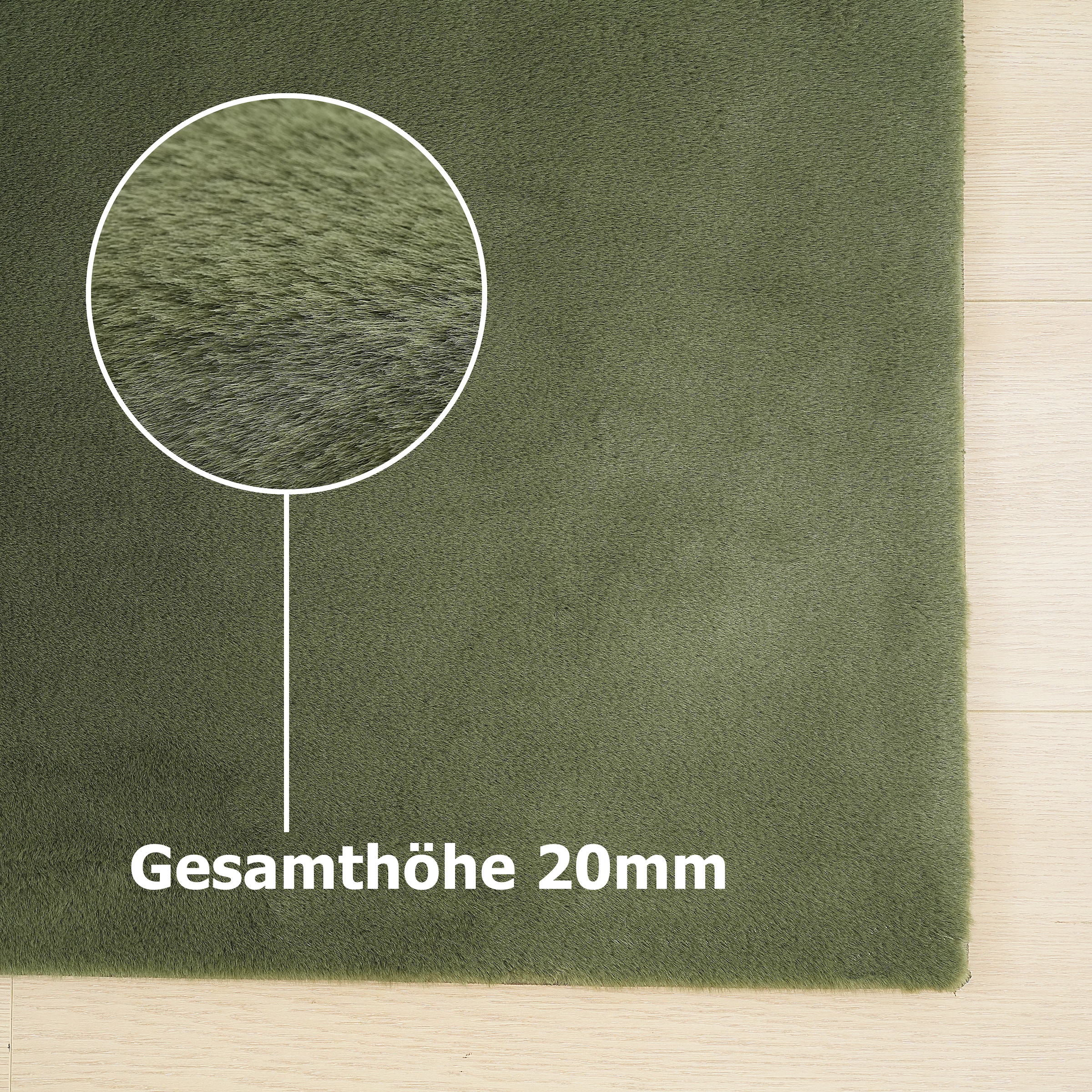 my home Fellteppich »Balu, Kunstfellteppich, Modern, Langflor Teppich«, rechteckig, 20 mm Höhe, Kaninchenfell-Haptik, kuschelig, weich, Wohnzimmer, Schlafzimmer