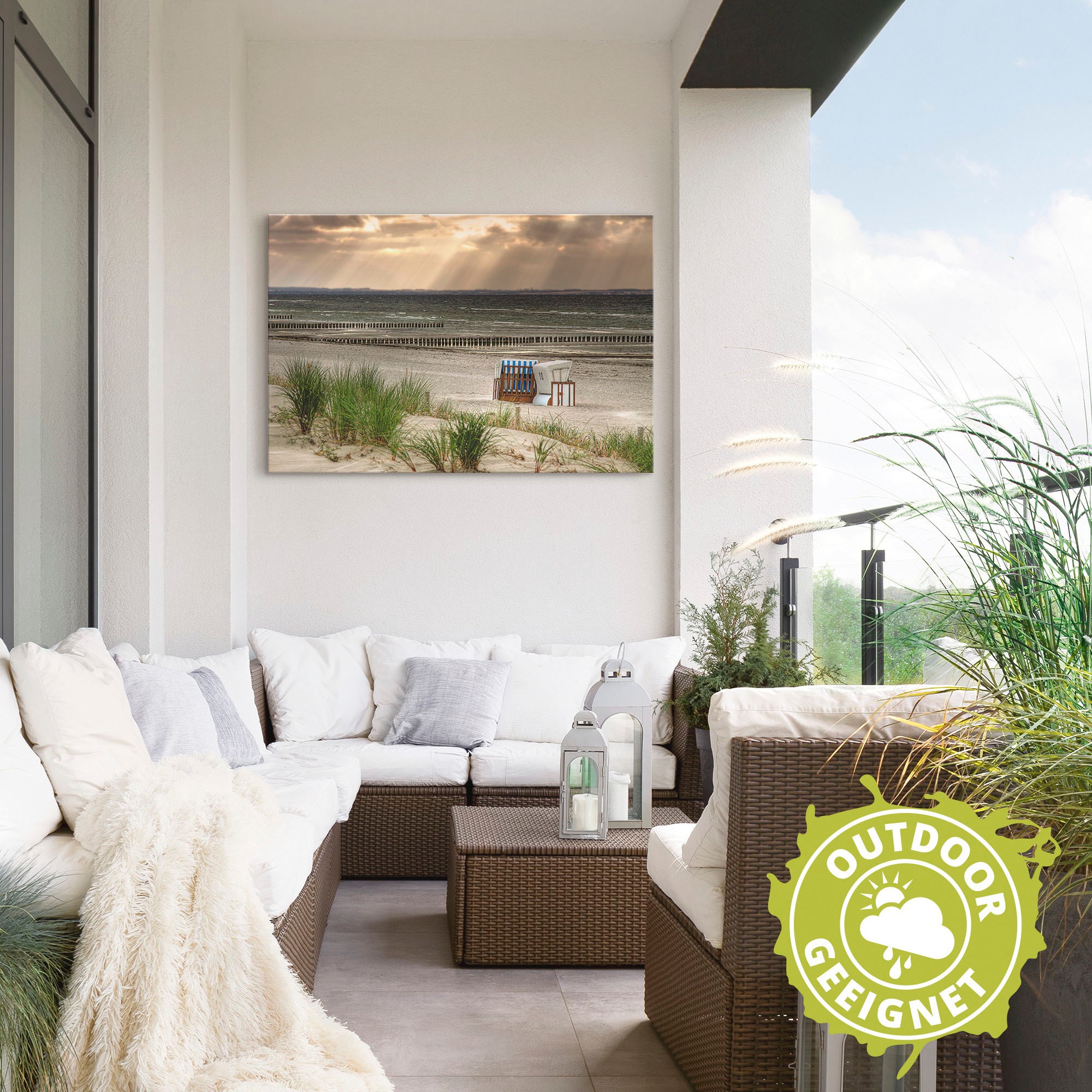 Artland Wandbild »Schwarzer Busch Strand auf Insel Poel« Strand 1 Stk. tlg. als Alubild, Leinwandbild in verschied. Größen