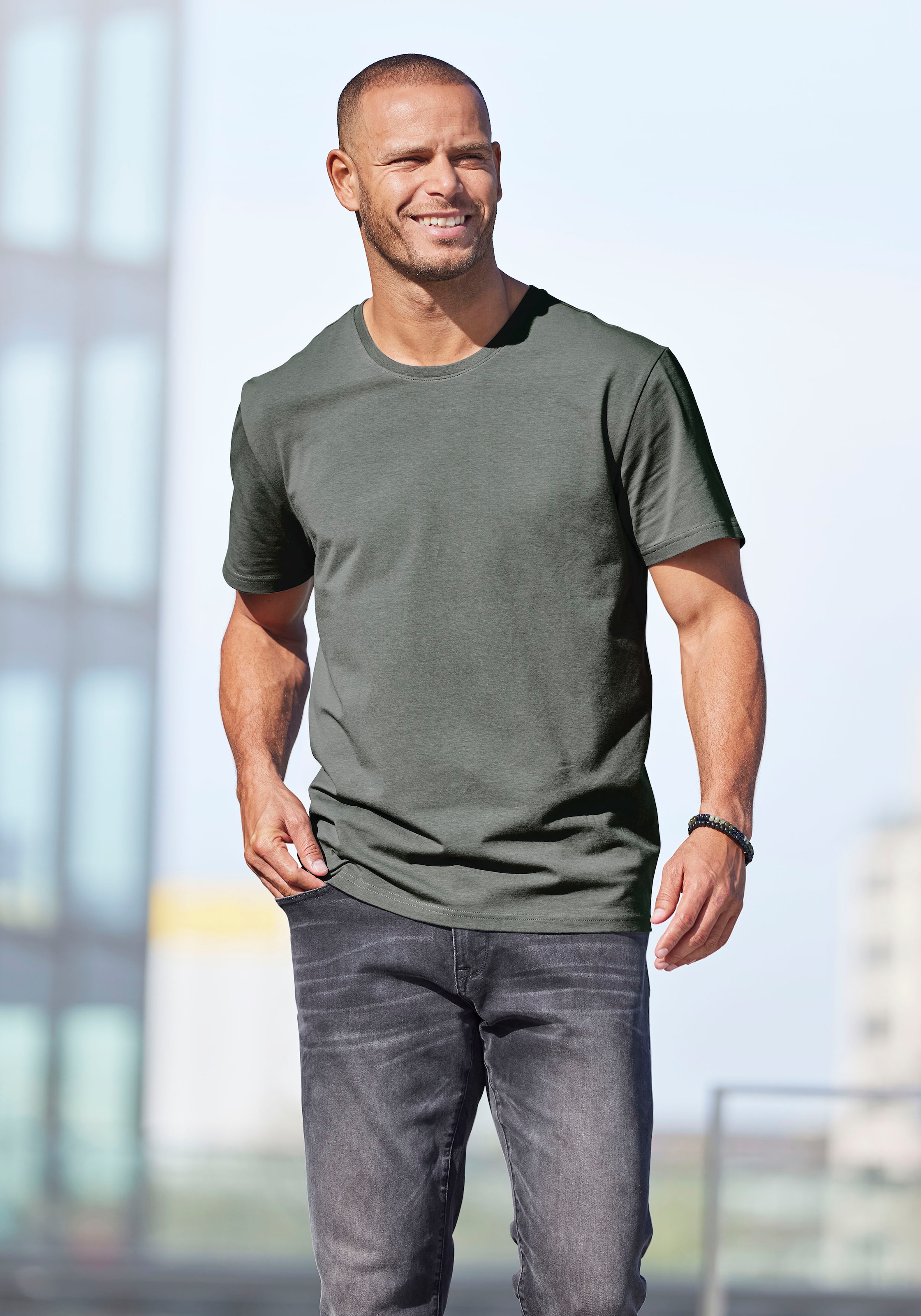 AUTHENTIC LE JOGGER T-Shirt, (Packung, 2), Freizeitshirt aus 100% Baumwolle