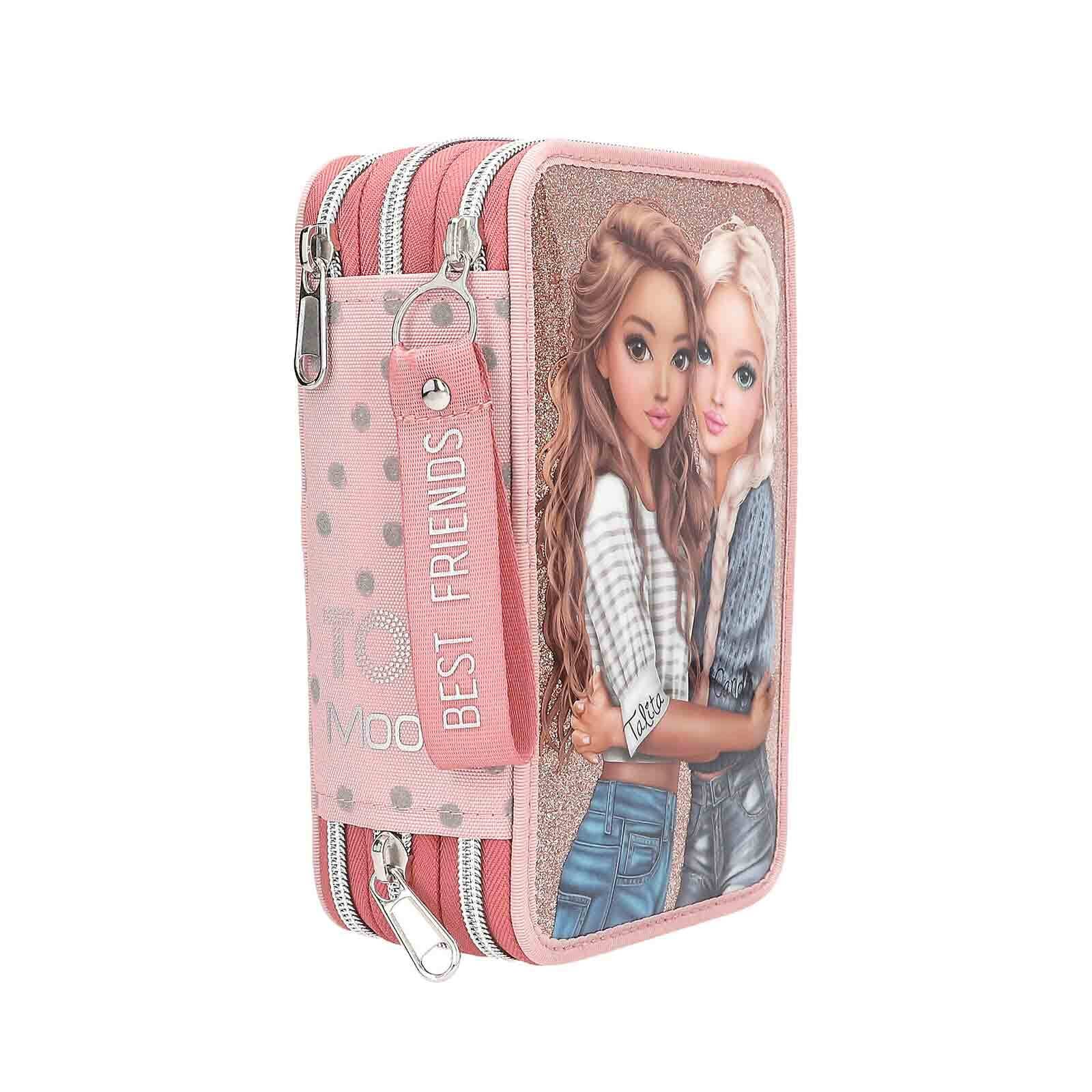 Depesche Buntstift »3-Fach Federtasche DOTS TOPModel 7,5 x 13 x 20 cm rosa«