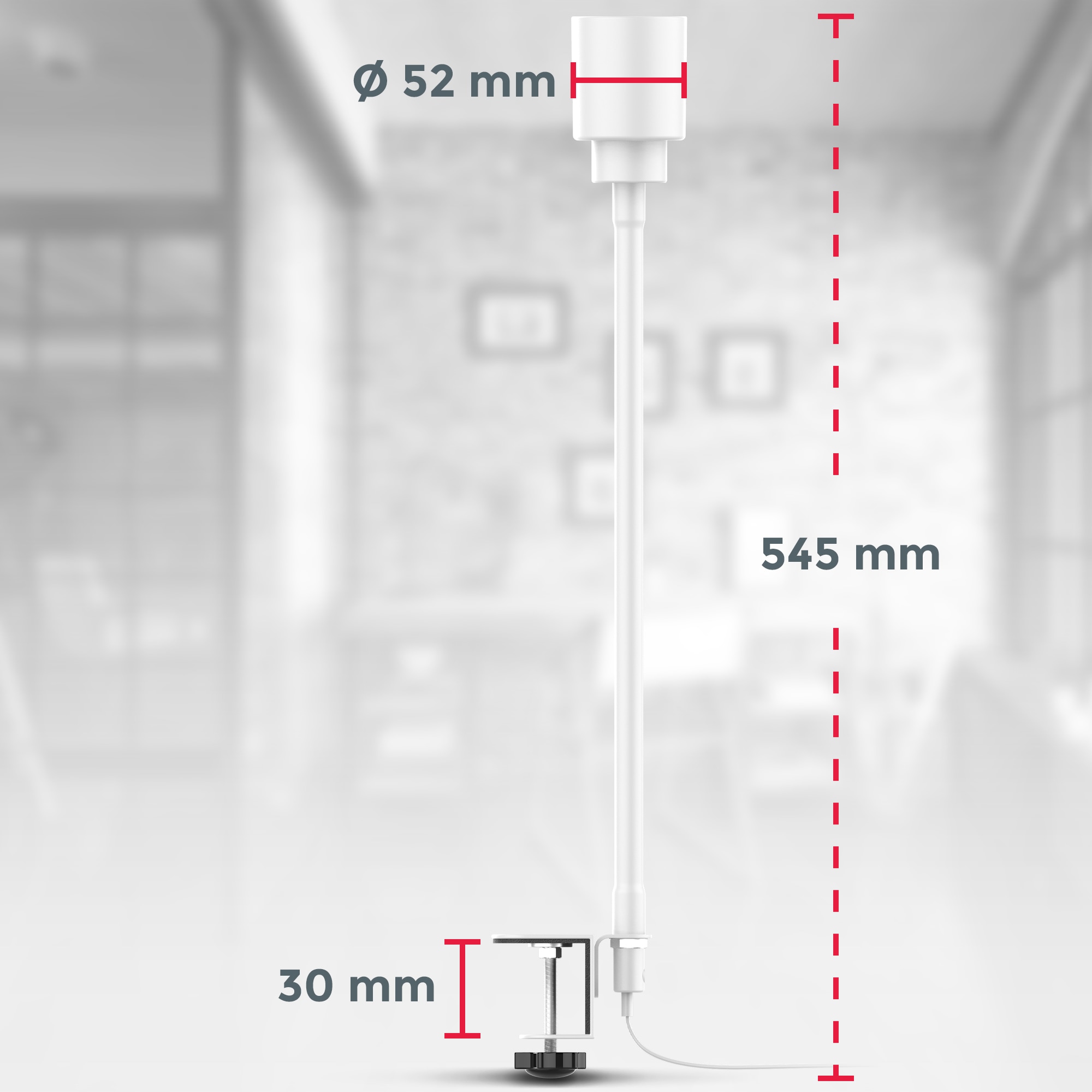 B.K.Licht Tischleuchte, 1 flammig, Leuchtmittel GU10 | LED wechselbar, Klemmleuchte, warmweiß, flexibler Schwanenhals, Kippschalter, Metall