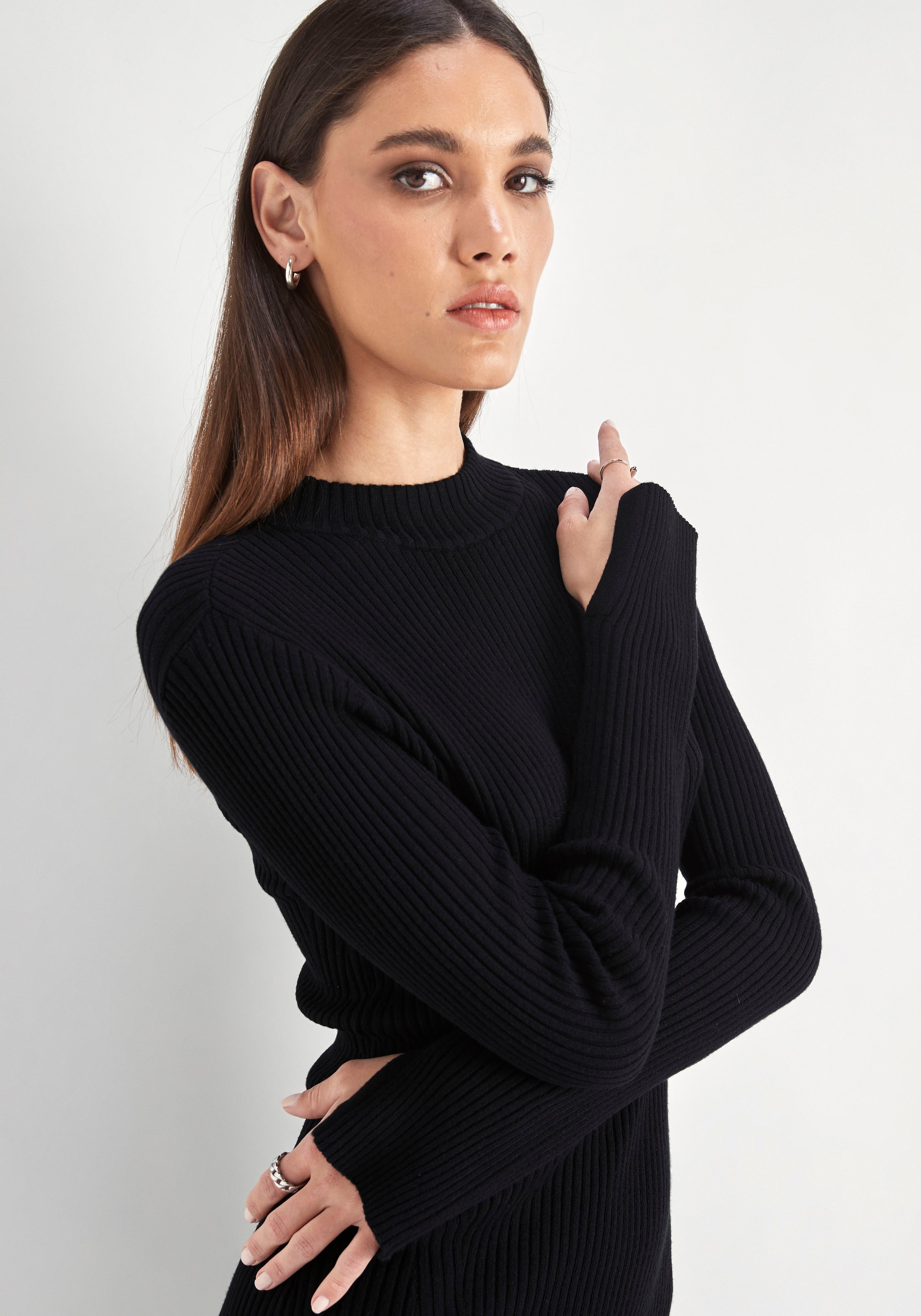 HECHTER PARIS Strickkleid, mit Gehschlitz