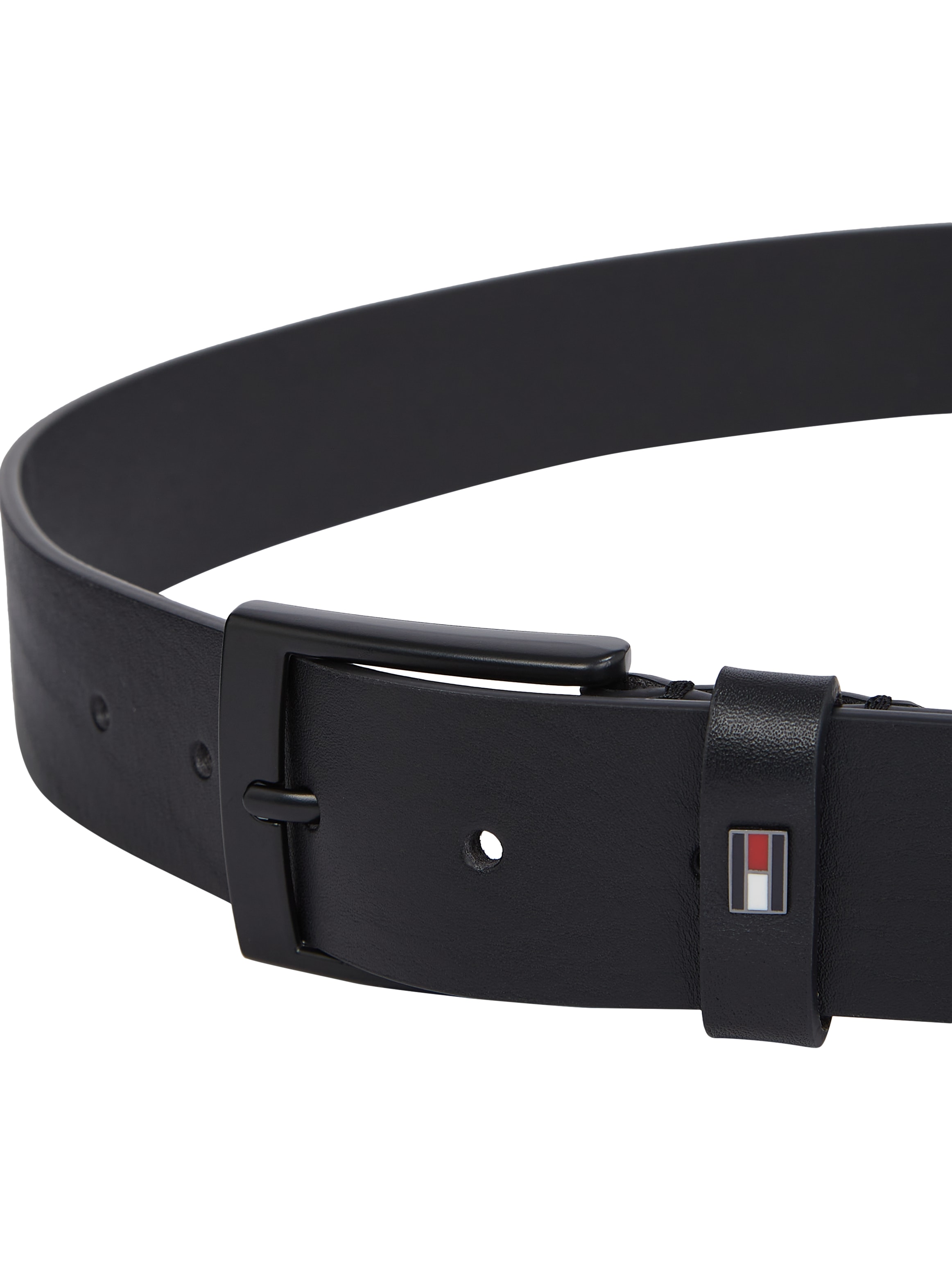 Tommy Hilfiger Ledergürtel »ADAN 3.5 EXT«, Metalllogopatch, Einfachdornschnalle