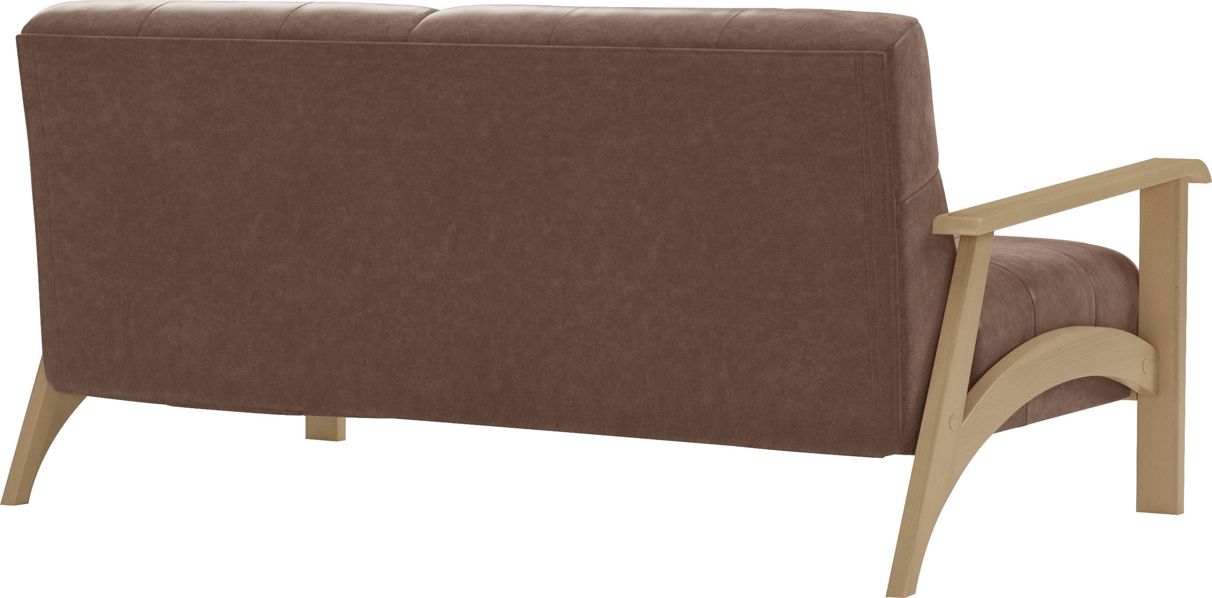 sit&more 2,5-Sitzer »Billund«, Armlehnen aus Buchenholz in natur, verschiedene Bezüge und Farben