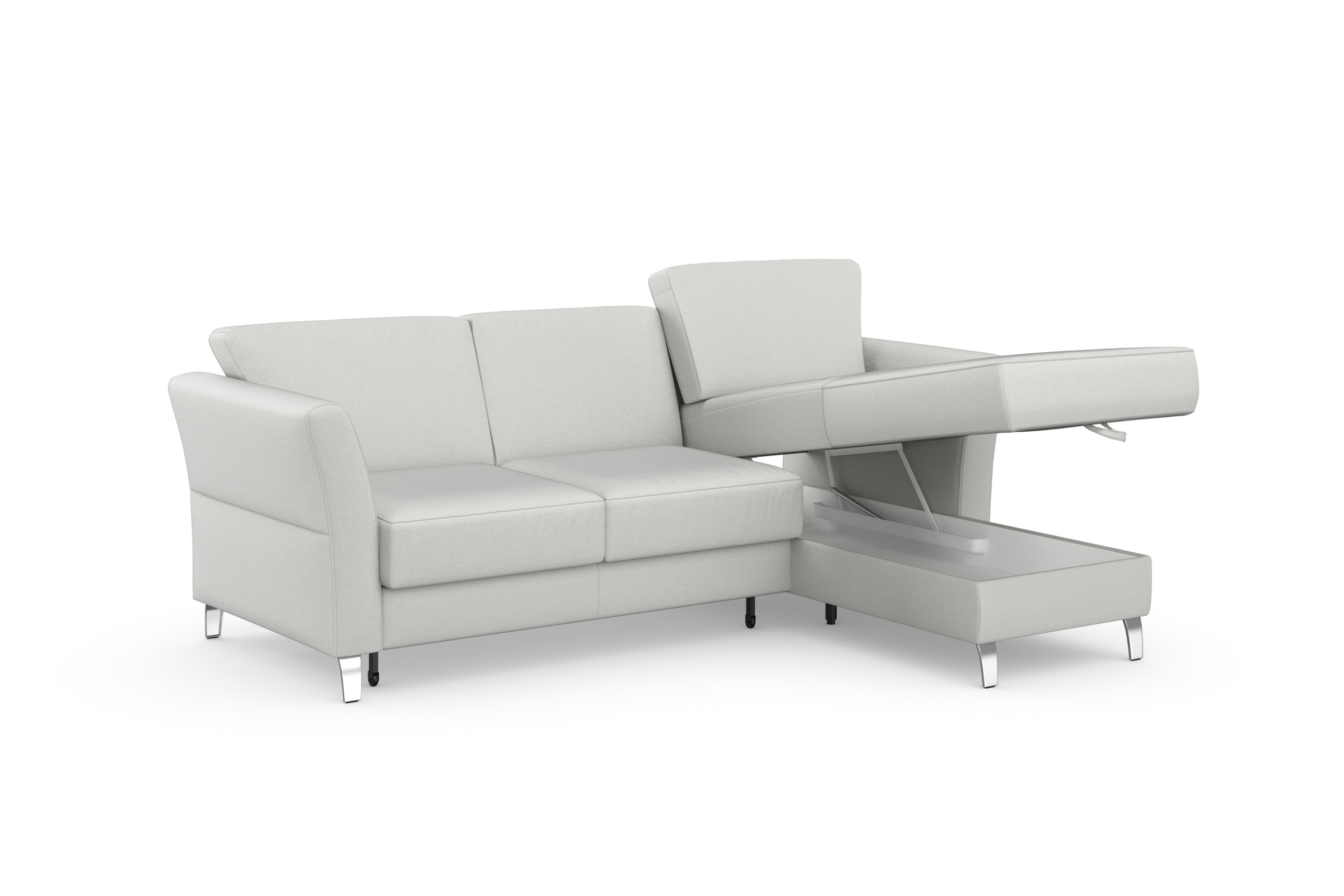 sit&more Ecksofa »Visby L-Form«, wahlweise mit Bettfunktion und Bettkasten, frei im Raum stellbar