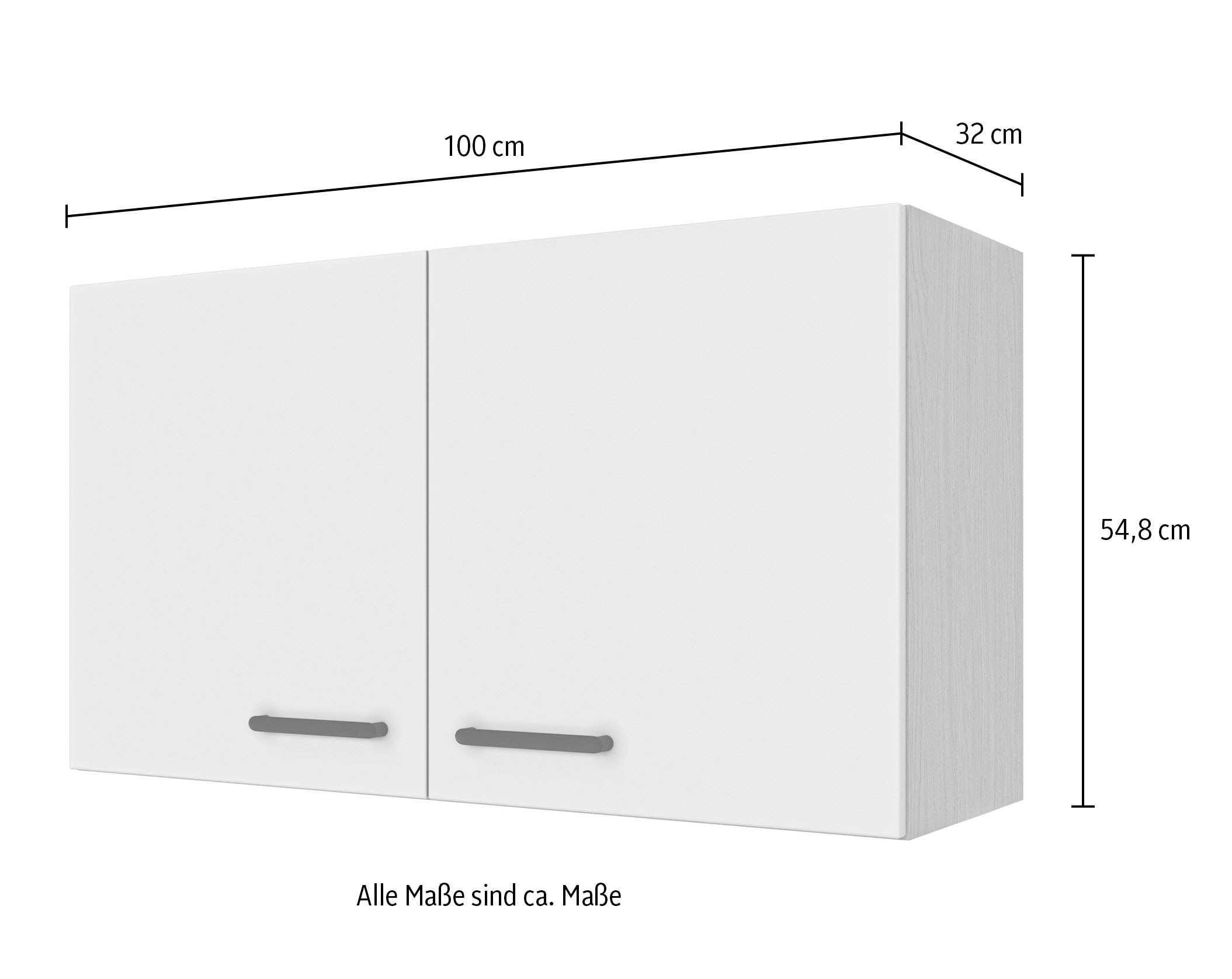 Flex-Well Hängeschrank »Creso« 1 Stk. tlg. mit Einlegeboden und Metallgriffen