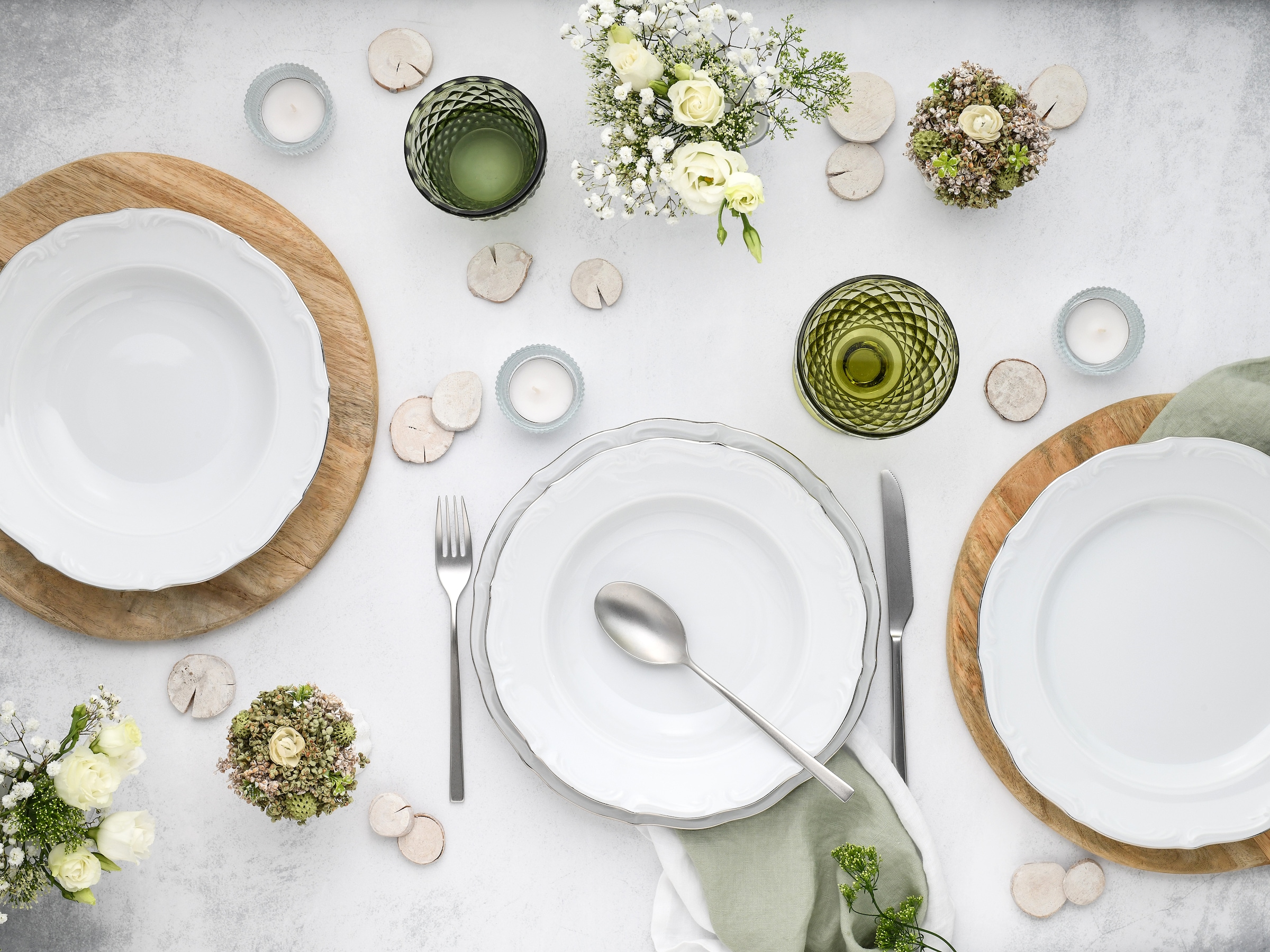 CreaTable Teller-Set »Maria Theresia, Teller Set 18-tlg« Traditionelle Porzellanform