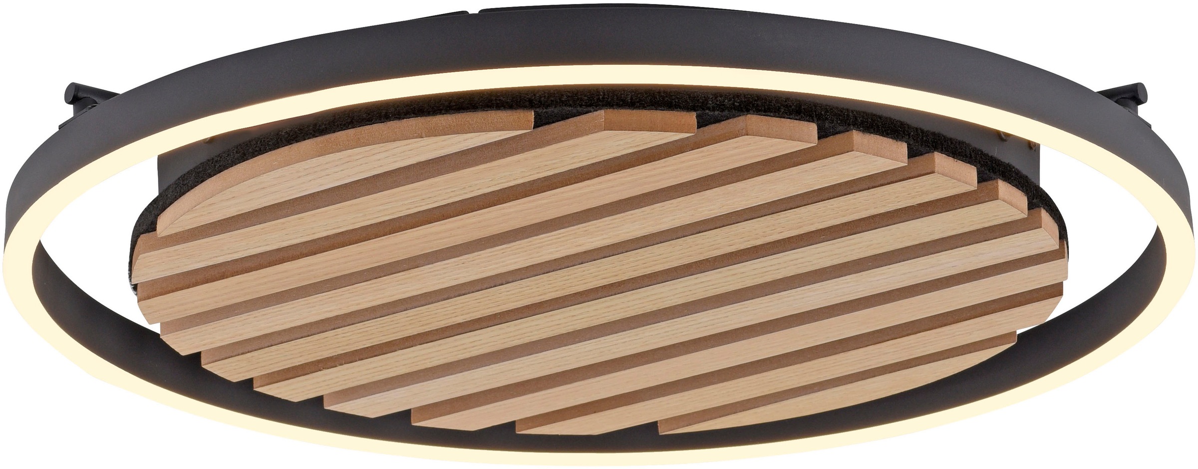 Leonique Deckenleuchte »Brialeen - Akustikpaneele«, 1 flammig, Leuchtmittel LED-Board | LED fest integriert, Akustikpaneel, CCT, Deckenlampe, Akustik, Holz, Paneele, Fernbedienung