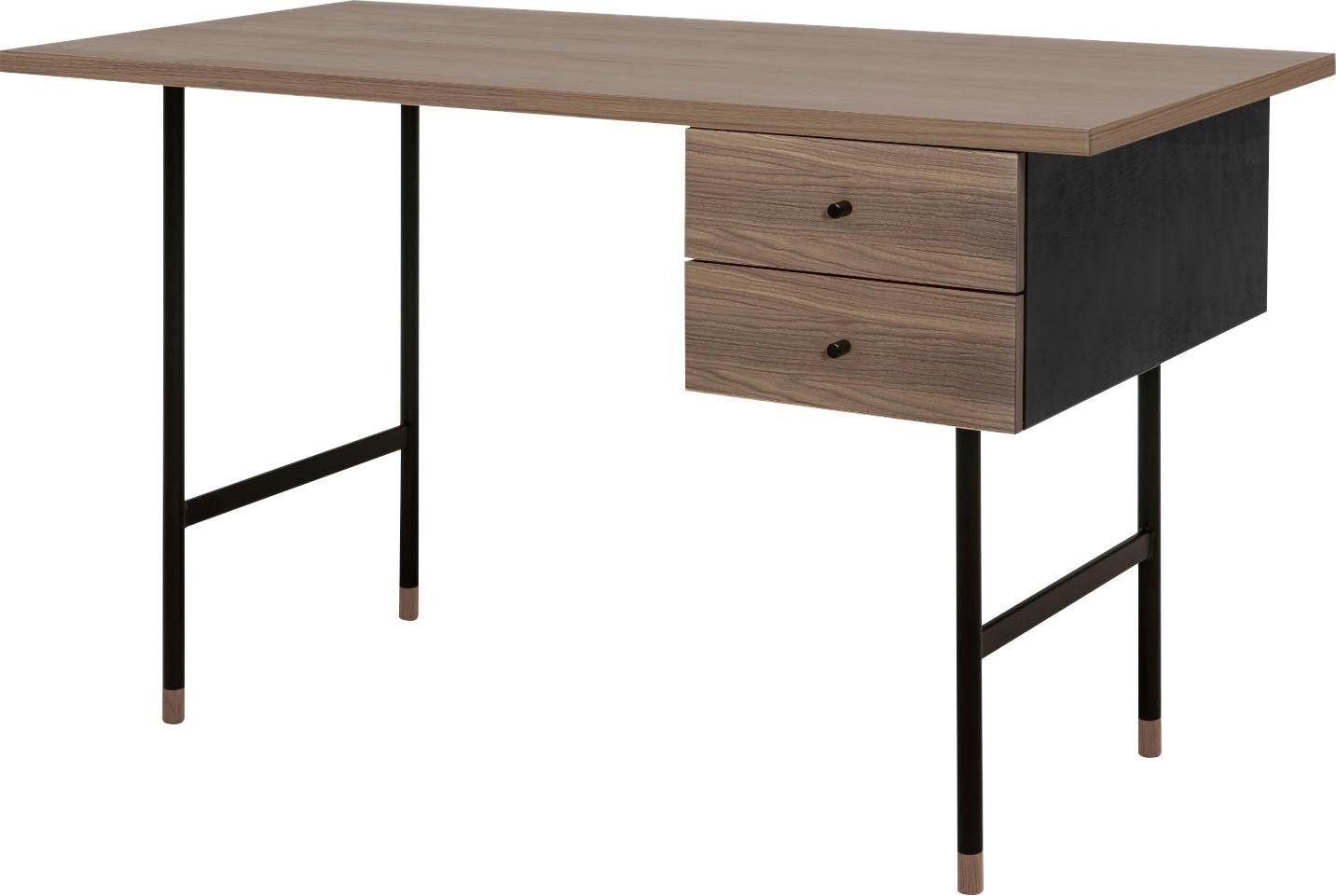 Woodman Schreibtisch »Daniel«, Schubladen mit Soft-Close-Funktion, Beine aus Metall
