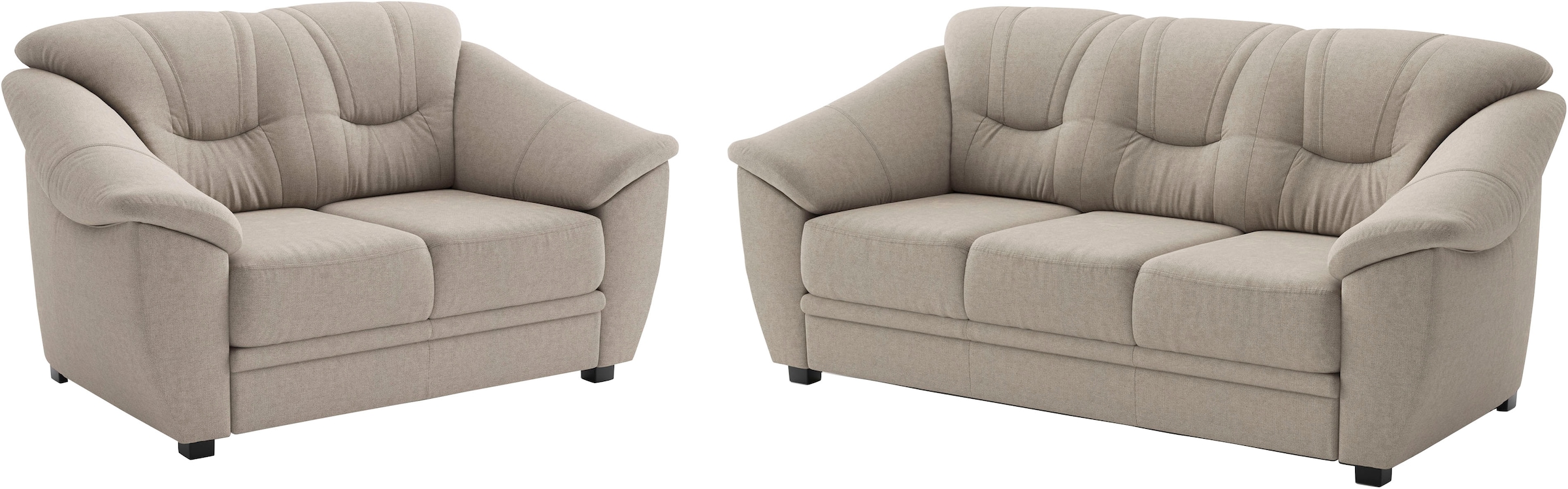 sit&more Polstergarnitur »Savona, Set: 2- & 3er-Sofa, B: 148 bzw. 198 cm, Federkern-Polsterung« 2 tlg. komfortable Sitzhöhe 46 cm, frei im Raum stellbar, stilvolles Design