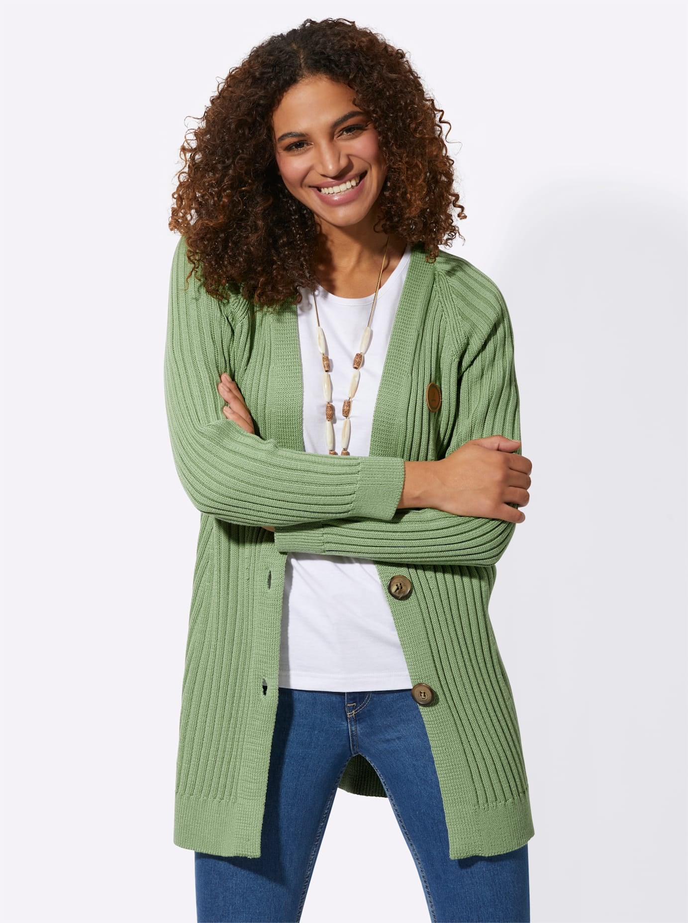 Casual Looks Longstrickjacke