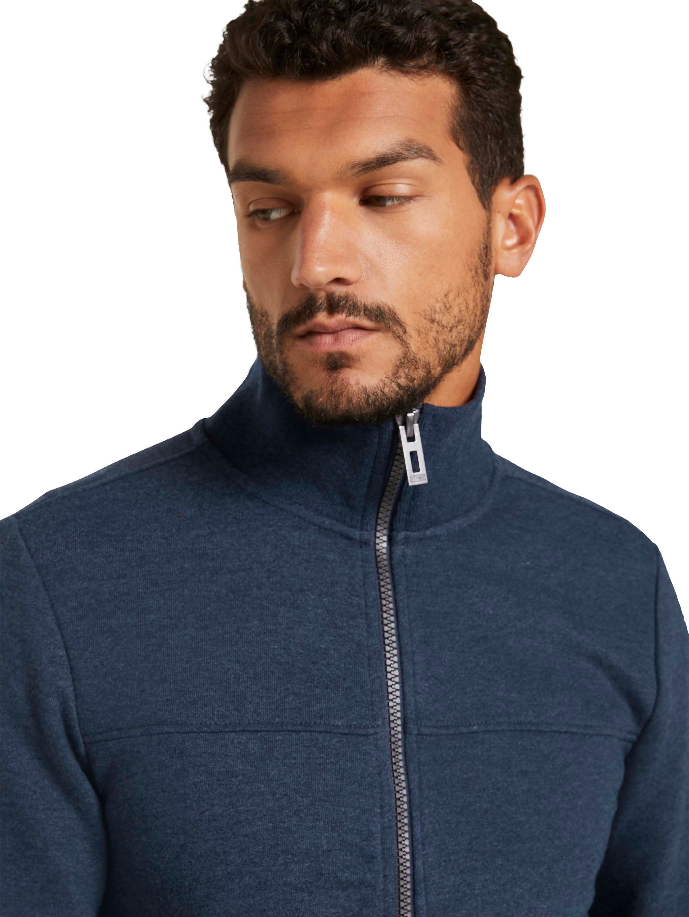 TOM TAILOR Sweatjacke, mit halswärmendem Stehkragen