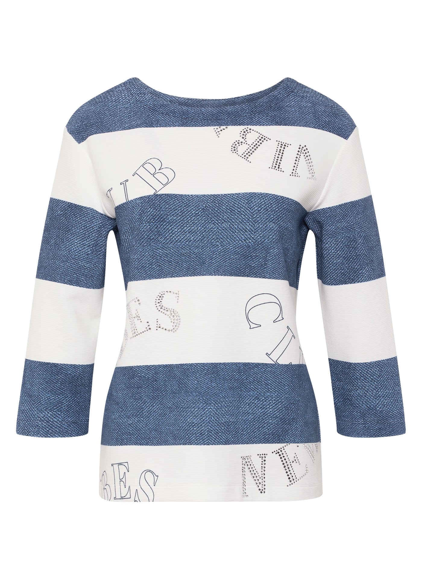 Rabe 3/4-Arm-Shirt mit All-Over Schriftzügen