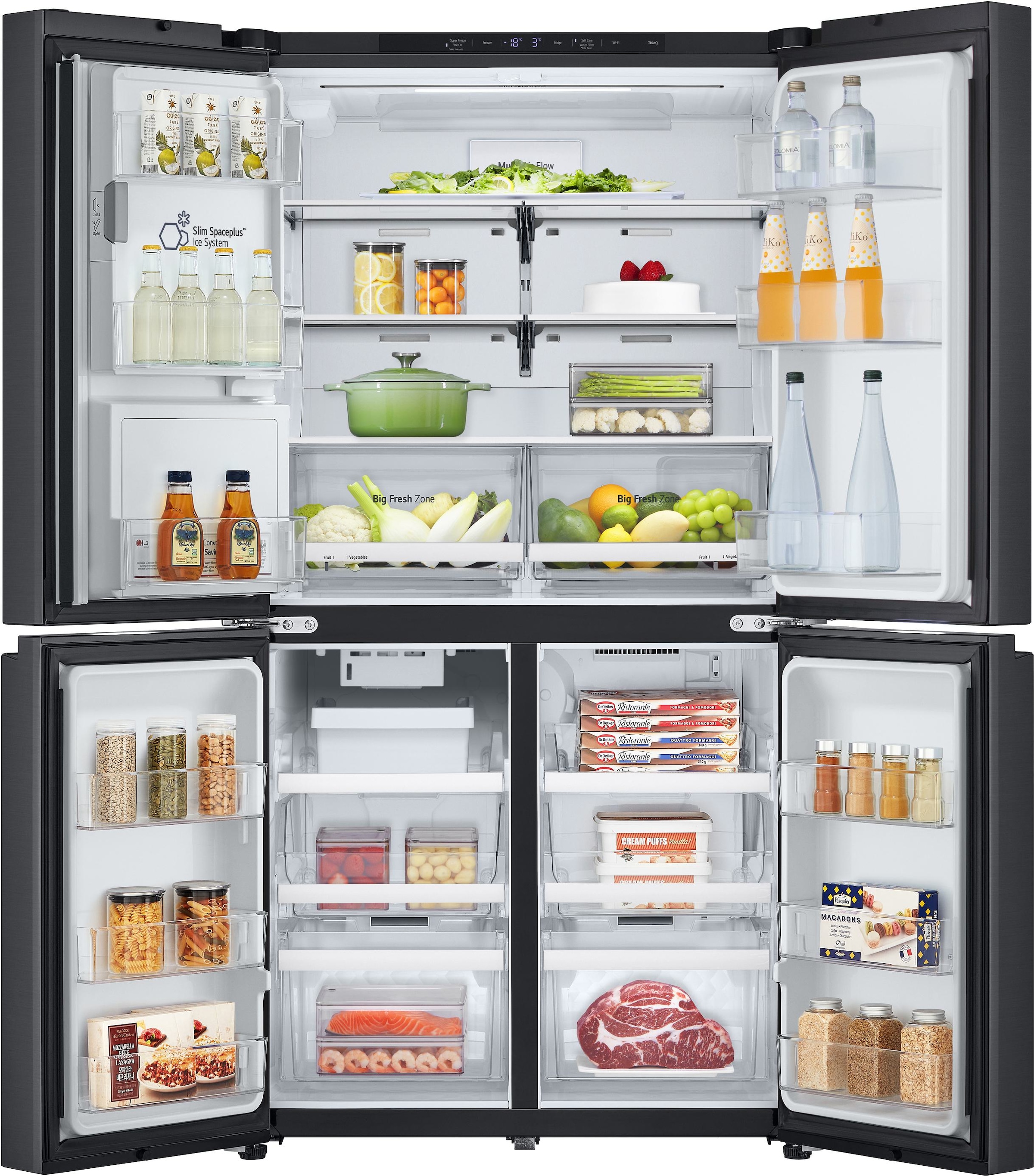 LG Multi Door »GMF960EV2E« 179,2 cm hoch 91,4 cm breit No Frost, Wasserspender mit Smart Fill, großer Nutzinhalt von 646 L