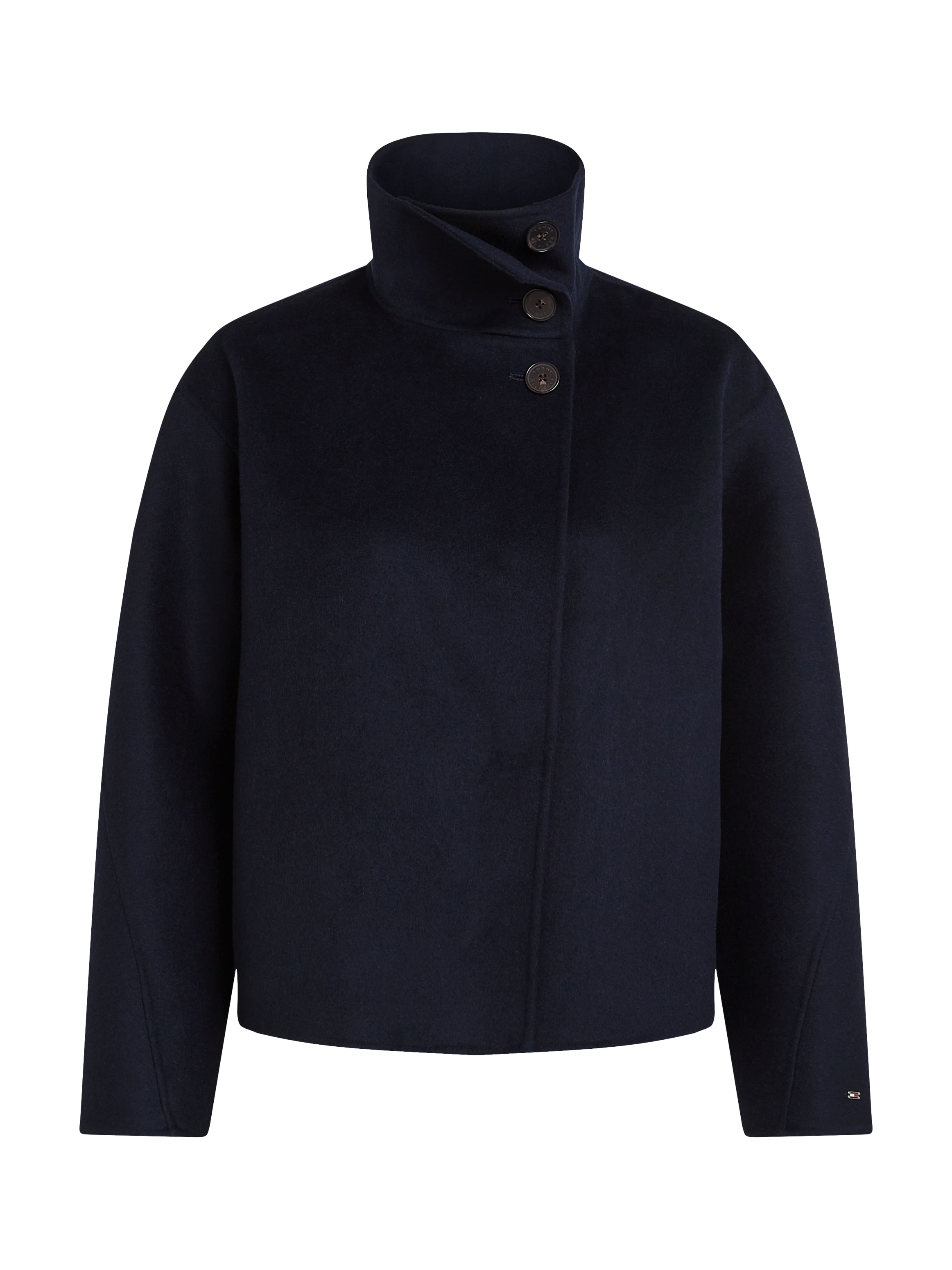 Tommy Hilfiger Outdoorjacke »DF WOOL BLEND FUNNEL JACKET«, mit hochschließendem Kragen