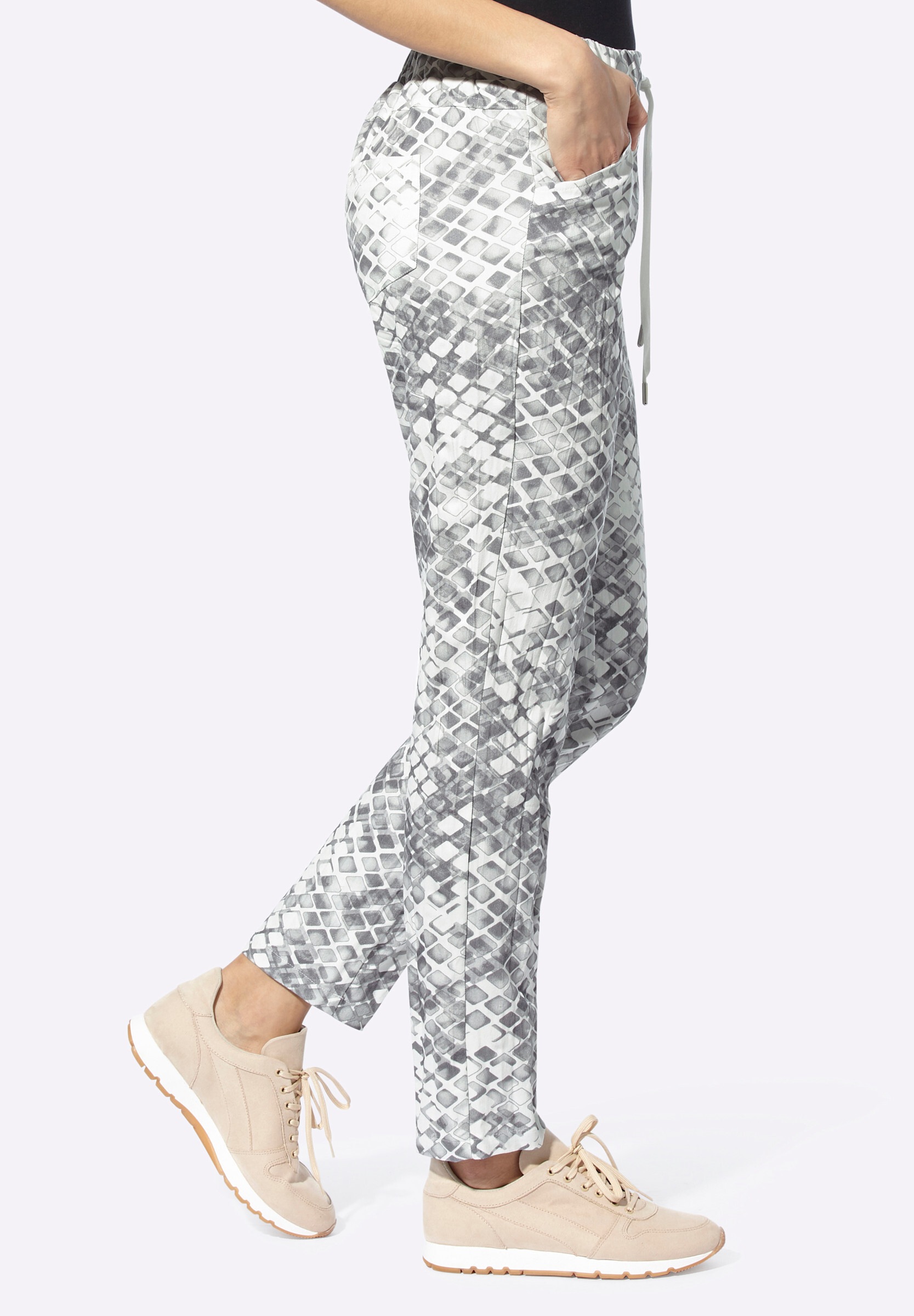 heine Röhrenhose »Druck-Hose Druckhose in schmaler Beinform«
