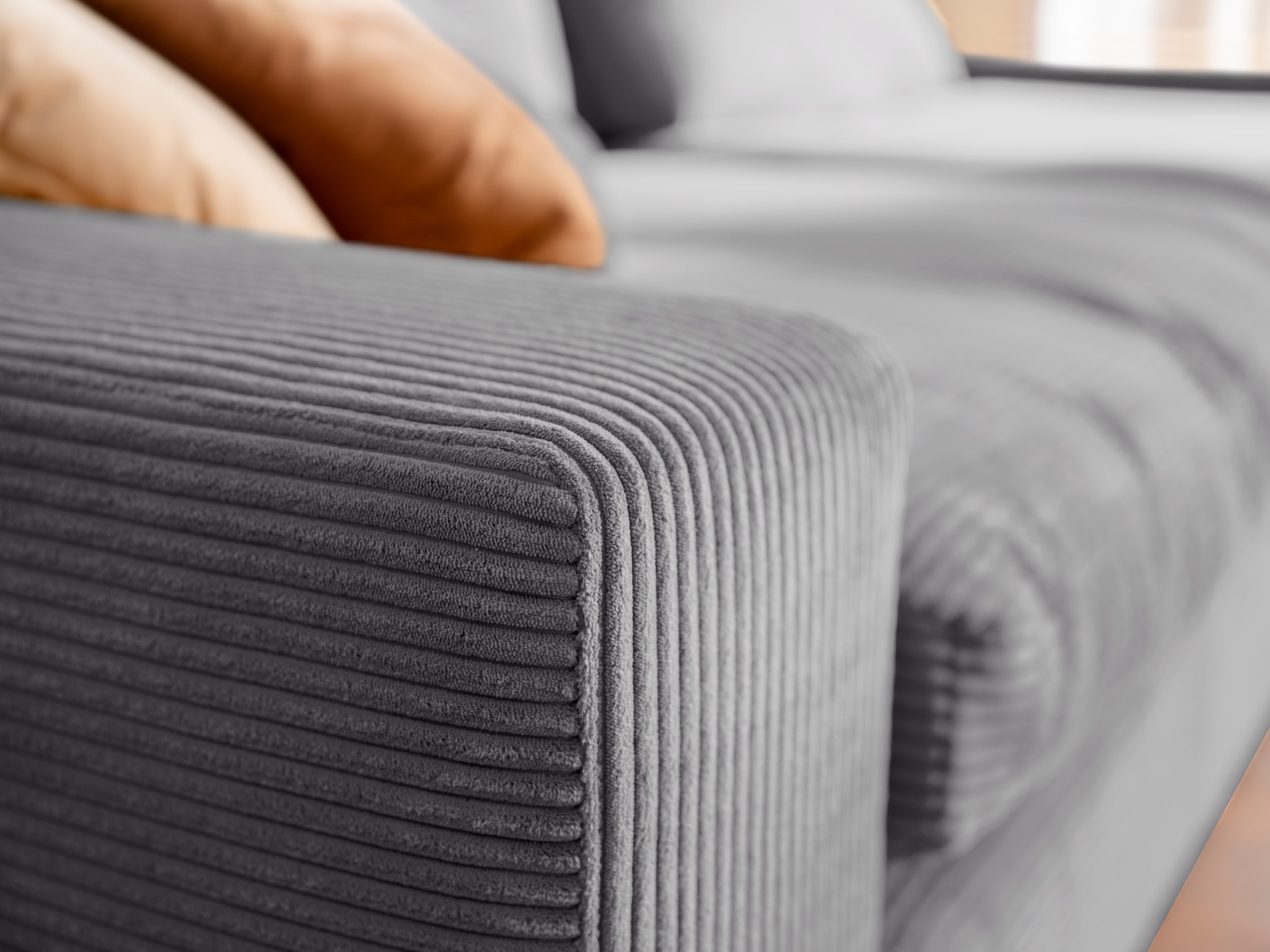 alina Big-Sofa »Sandy« 266 cm breit und 123 cm tief, in modernem Cordstoff