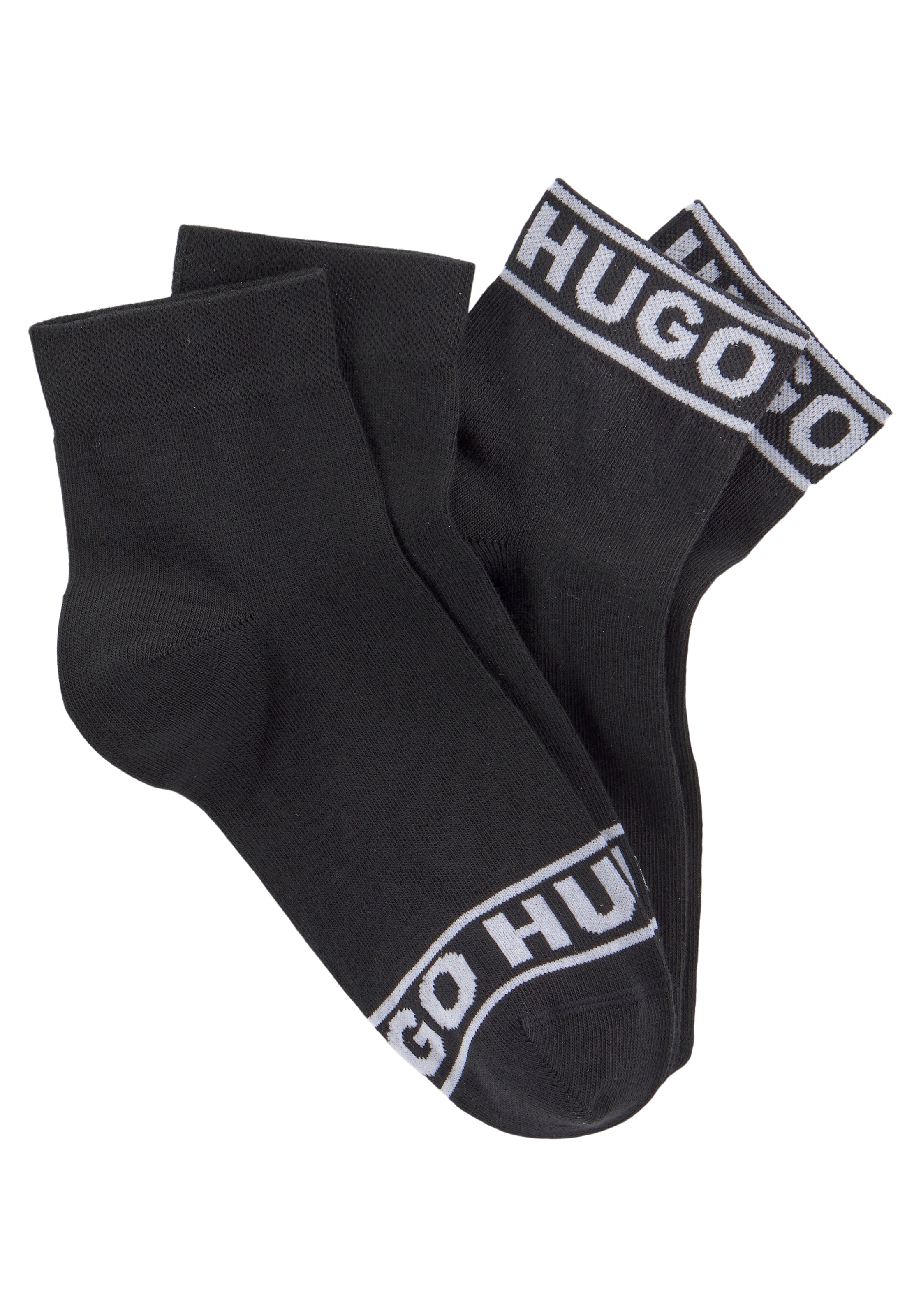 HUGO Underwear Freizeitsocken »2P SH LOGO CC W«, (Set, 2 Paar, 2er), mit Logobund