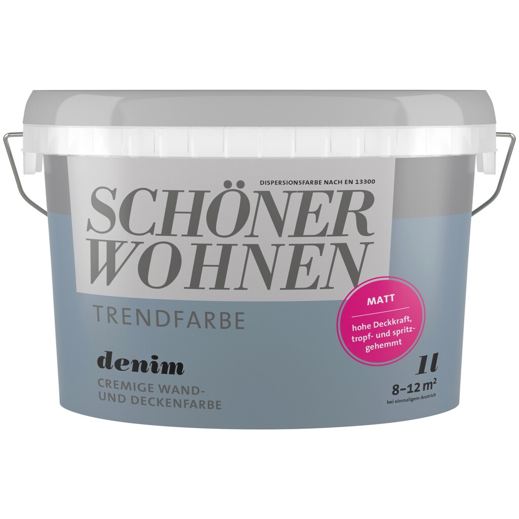 SCHÖNER WOHNEN FARBE Wand- und Deckenfarbe »TRENDFARBE Denim«