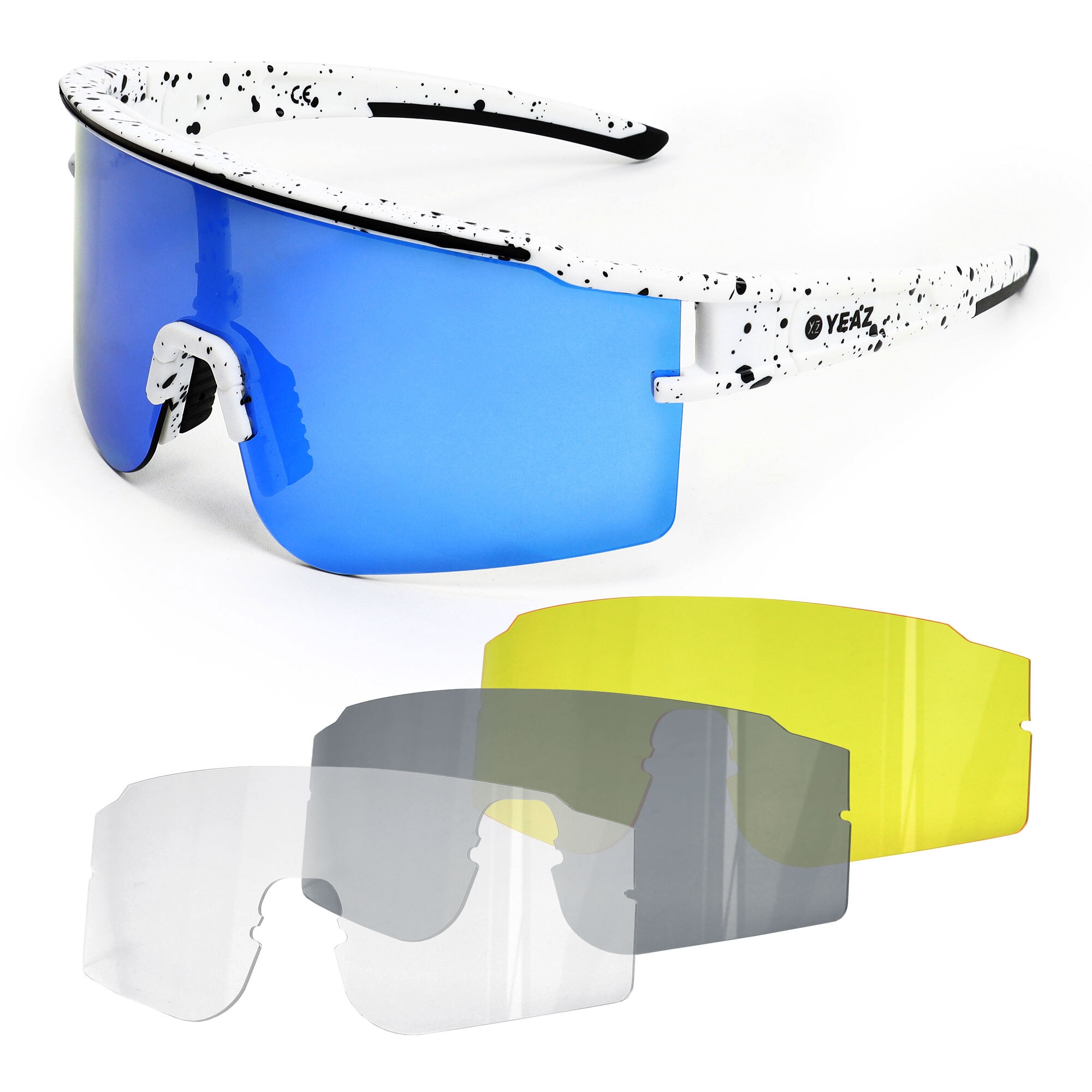 Sonnenbrille »Sport-Sonnenbrille Weiß/Blau SUNTHRILL Set«