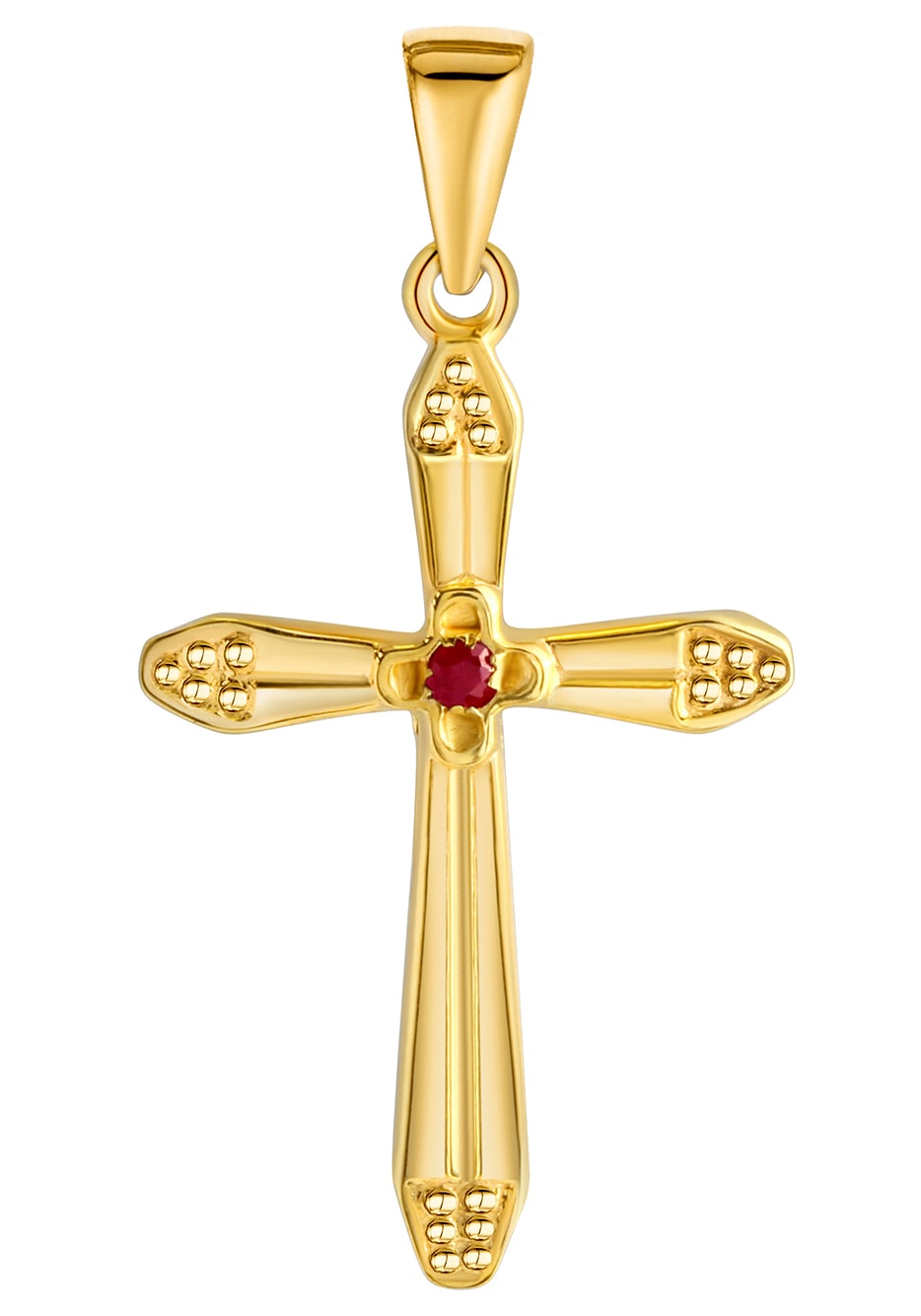 bestellen Rubin Kreuzanhänger Raten »Kreuz«, mit Firetti auf