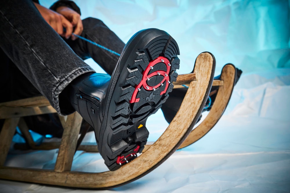 Rieker Winterstiefelette »Flip Grip«  , Winterboots mit TEX und ausklappbaren Spikes an der Laufsohle