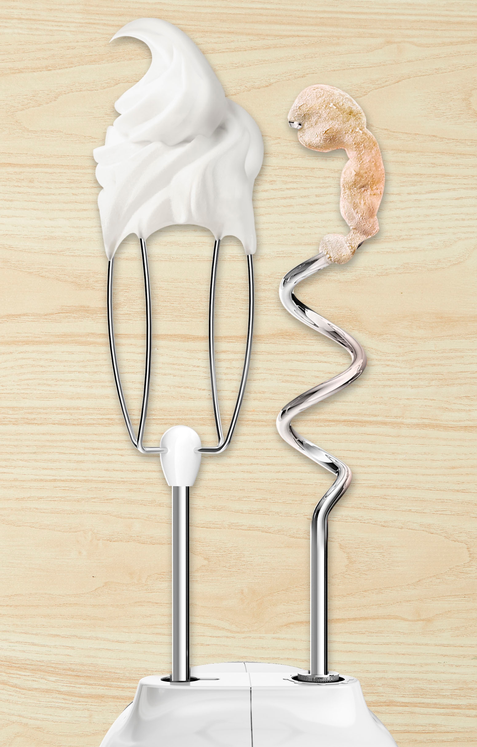 Tefal Handmixer »Prep'Mix+«, 500 W, Turbo-Funktion, 2 Rührbesen, 2 Knethaken, Pürierstab-Aufsatz, HT4611