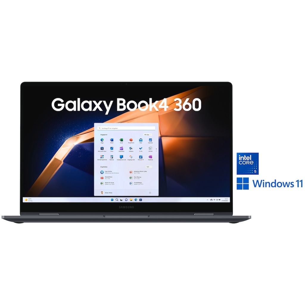 Samsung Convertible Notebook »NP750Q Galaxy Book4 360 15''«, 39,6 cm, / 15,6 Zoll, Intel, Core 5, 512 GB SSD
