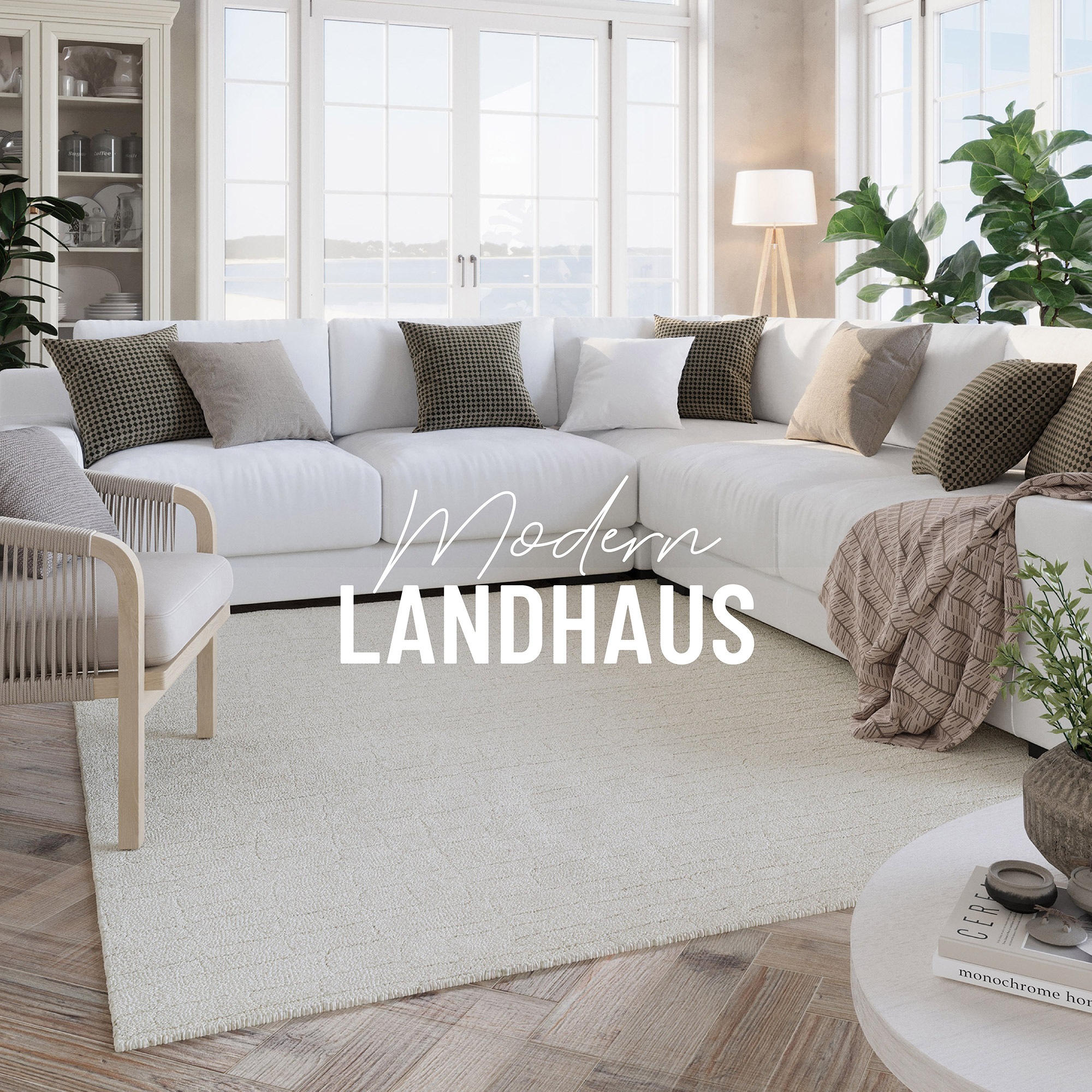 Wecon home Teppich »Hamptons THIRTYONE«, rechteckig, 15 mm Höhe, Läufer, Kurzflor, Wohnzimmer, Schlafzimmer, elegant, Krokodil-Design
