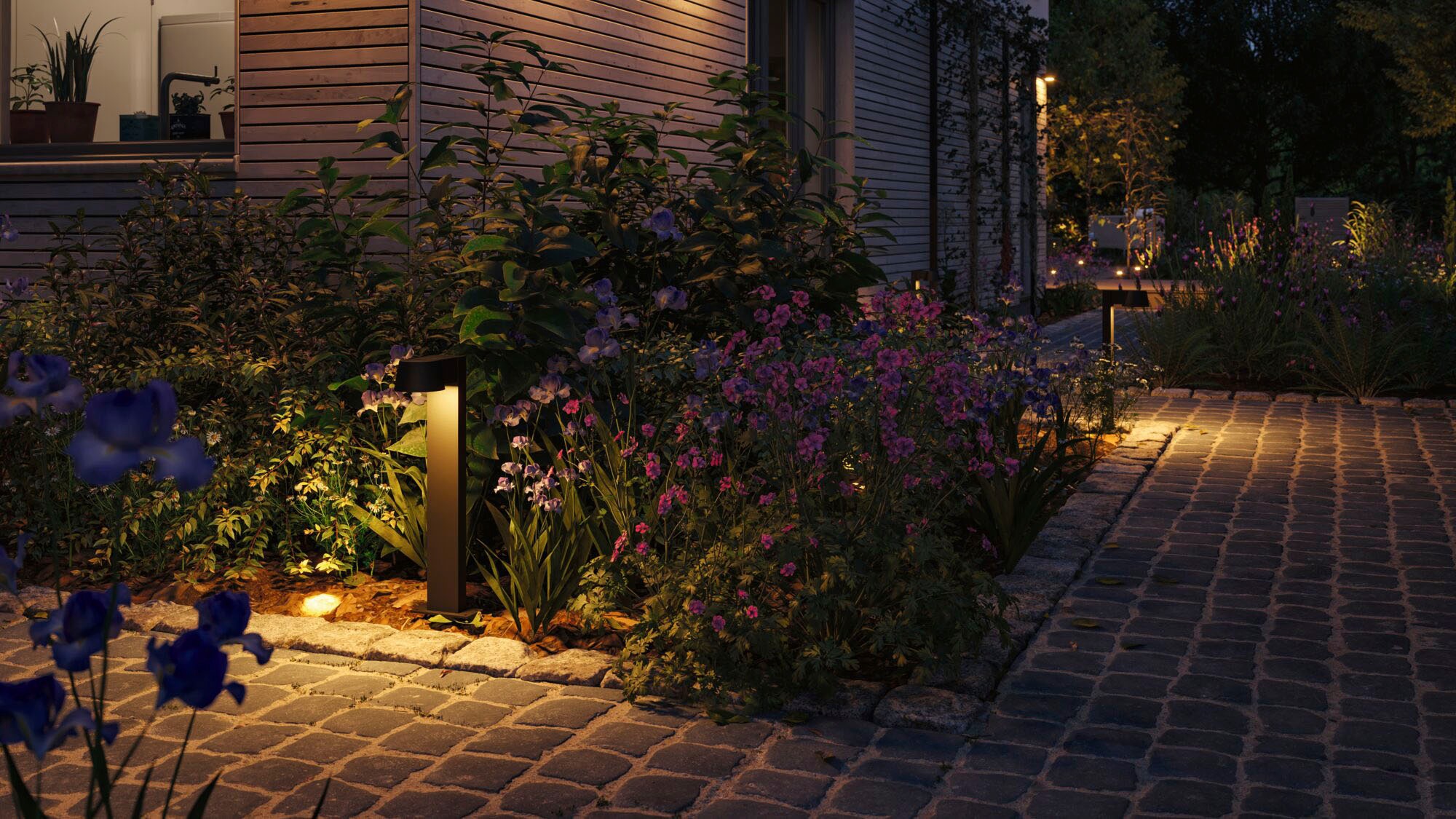 Paulmann LED Pollerleuchte »Outdoor 230V Capea Aluminium anthrazit insect friendly«, 1 flammig, Insektenfreundlich, IP44, 2200K