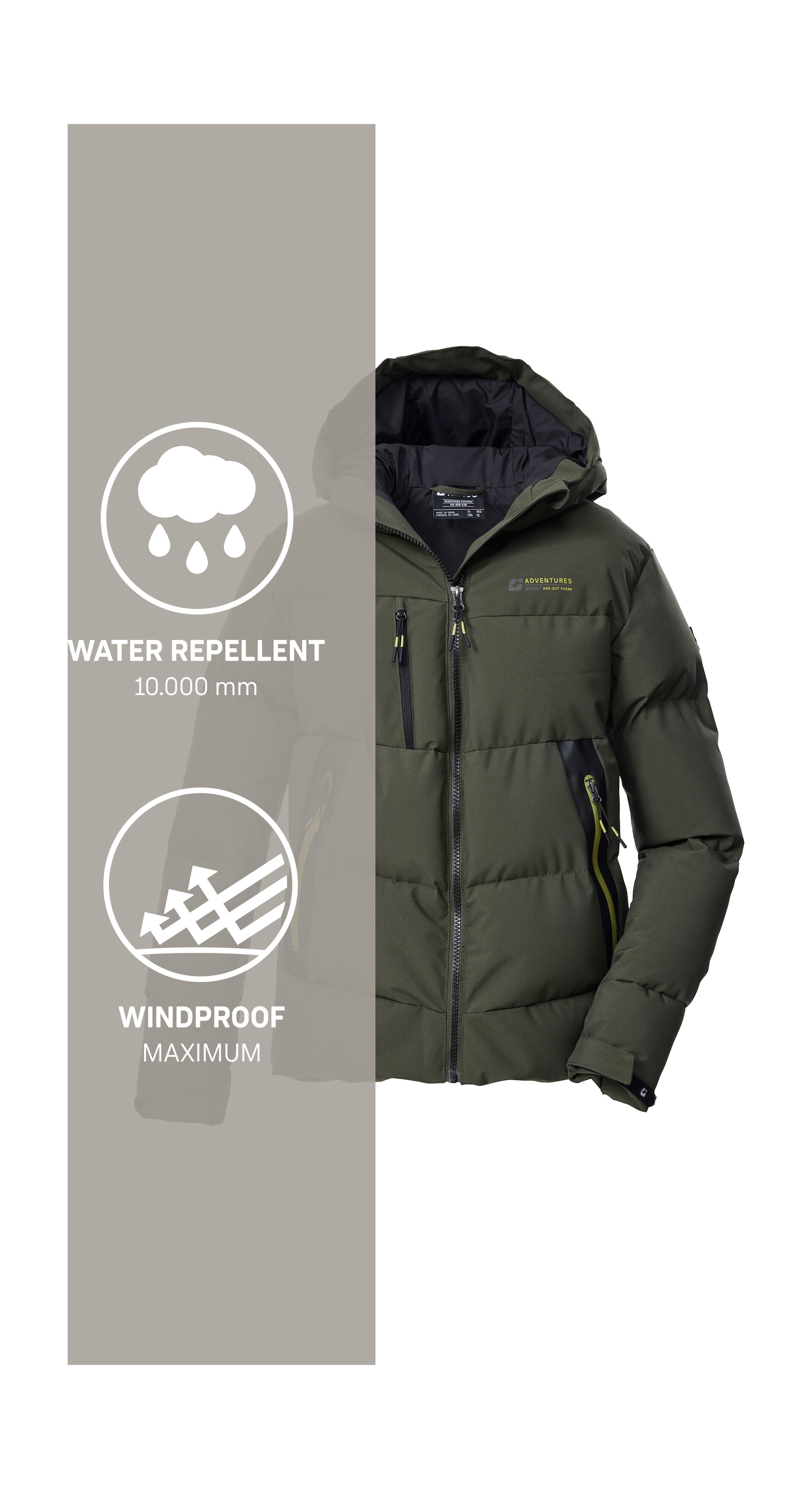 Killtec Steppjacke »KOW 239 BYS QLTD JCKT« Winddichte, wasserabweisende Kinderjacke mit verstellbaren Bündchen