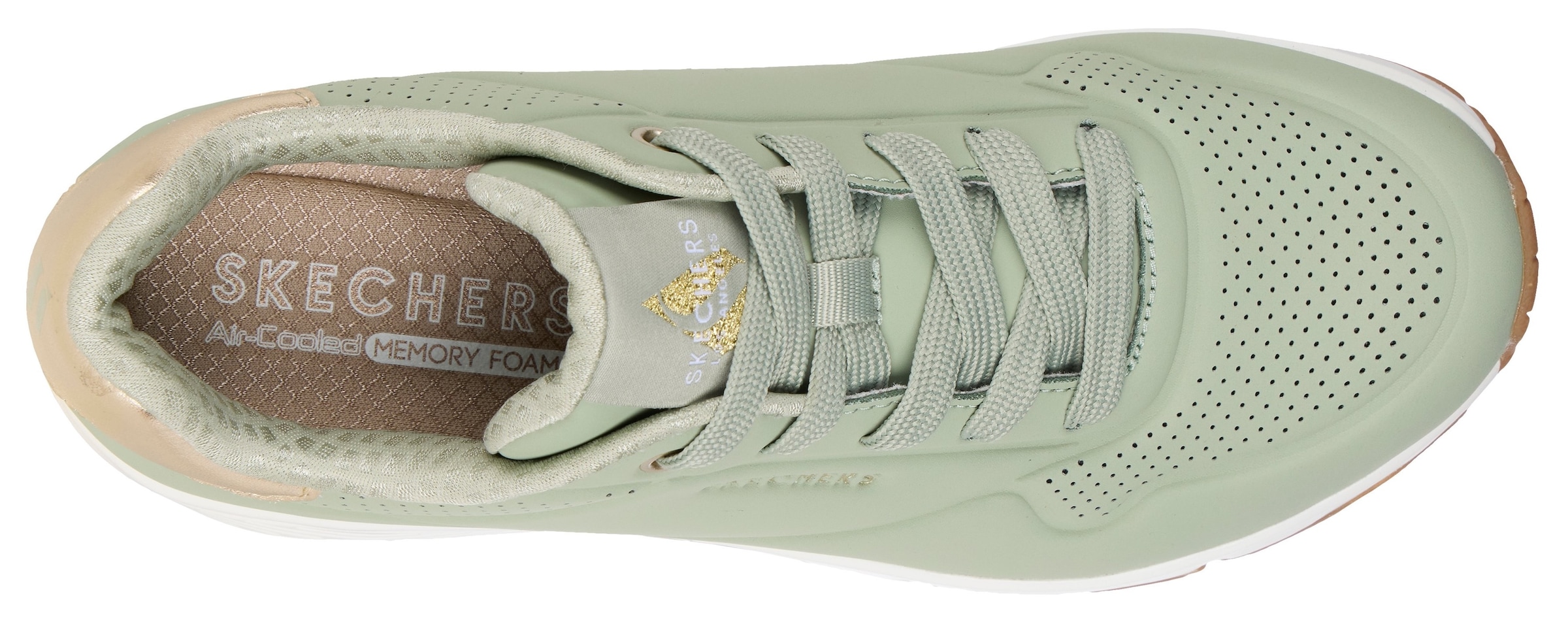 Skechers Sneaker »UNO GOLDEN AIR«  Freizeitschuh, Halbschuh, Schnürschuh mit Metallic-Einsatz